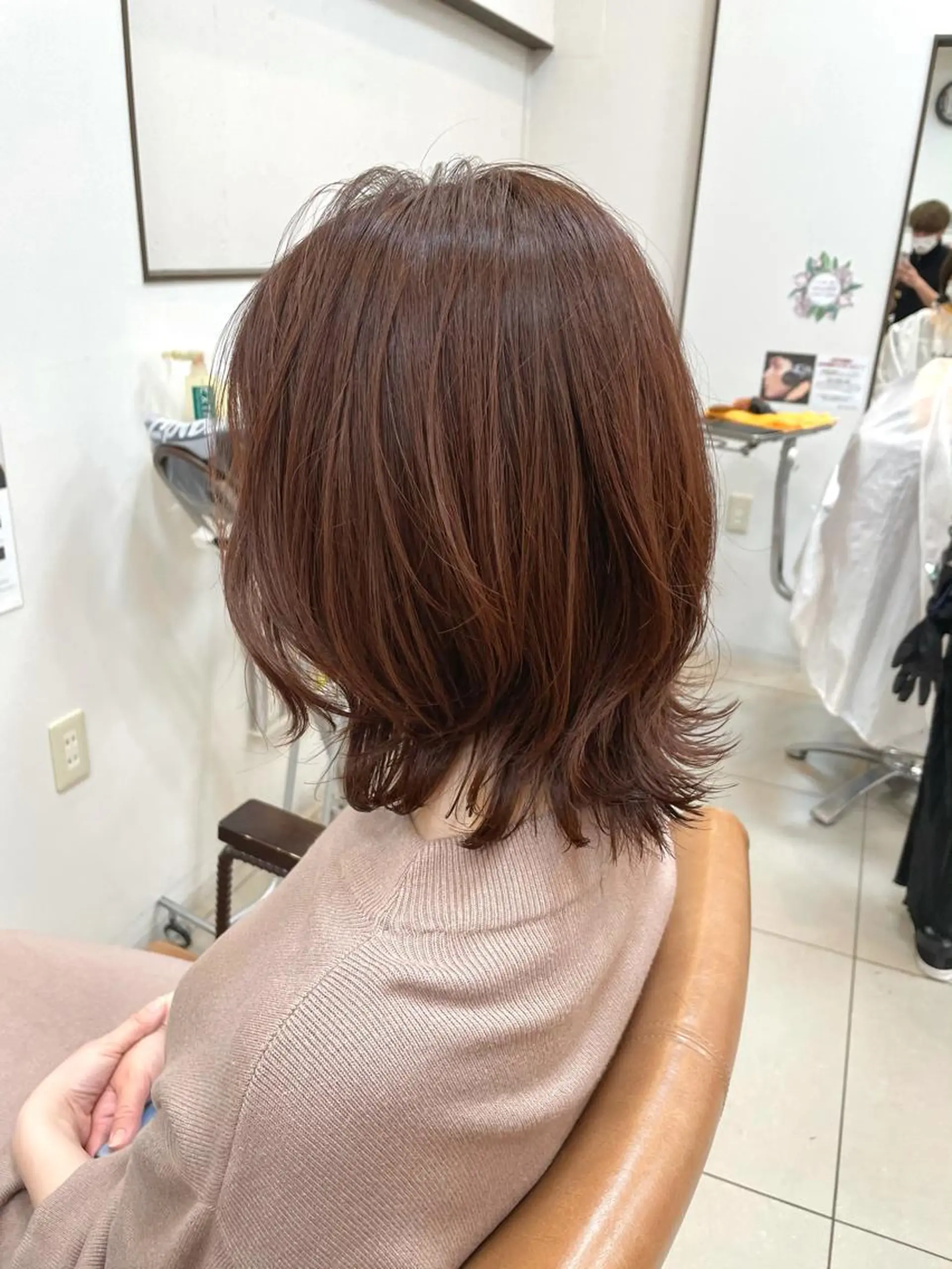 ミディアム カット ヘアカラー 明石遼/ベージュ / ピンクのヘアスタイル