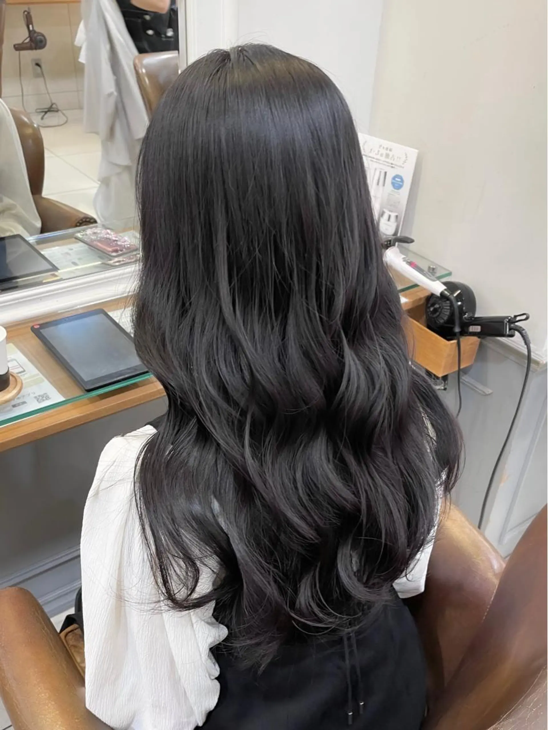 ロング カラー グレージュ くびれヘア エギョモリ 顔まわりレイヤー 顔周りカット カット トリートメント 横浜/レイヤーカット /韓国ヘア/佐藤記正のヘアスタイル