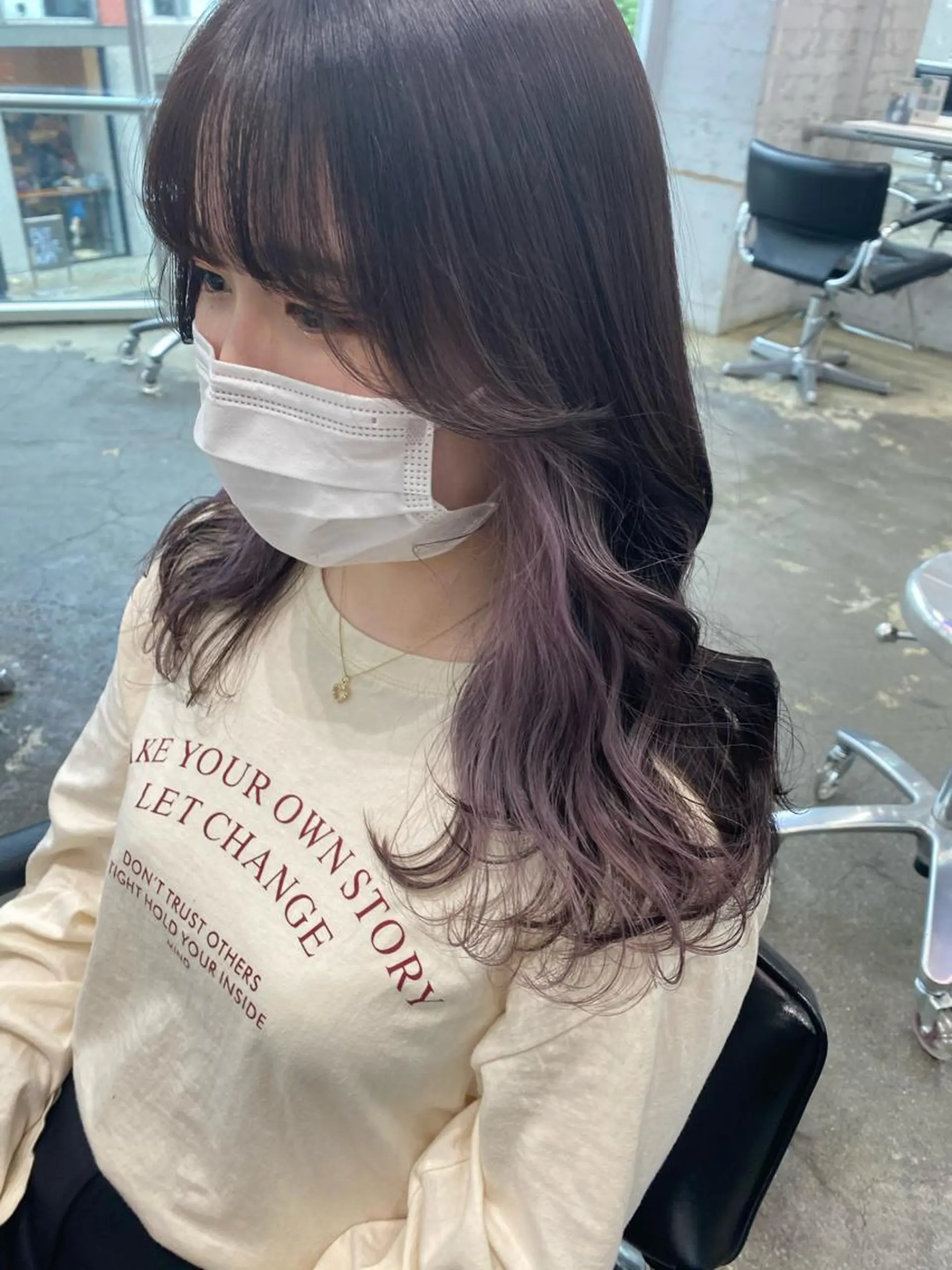 セミロング カラー 💗💗韓国レイヤー yu-ki💗💗のヘアスタイル