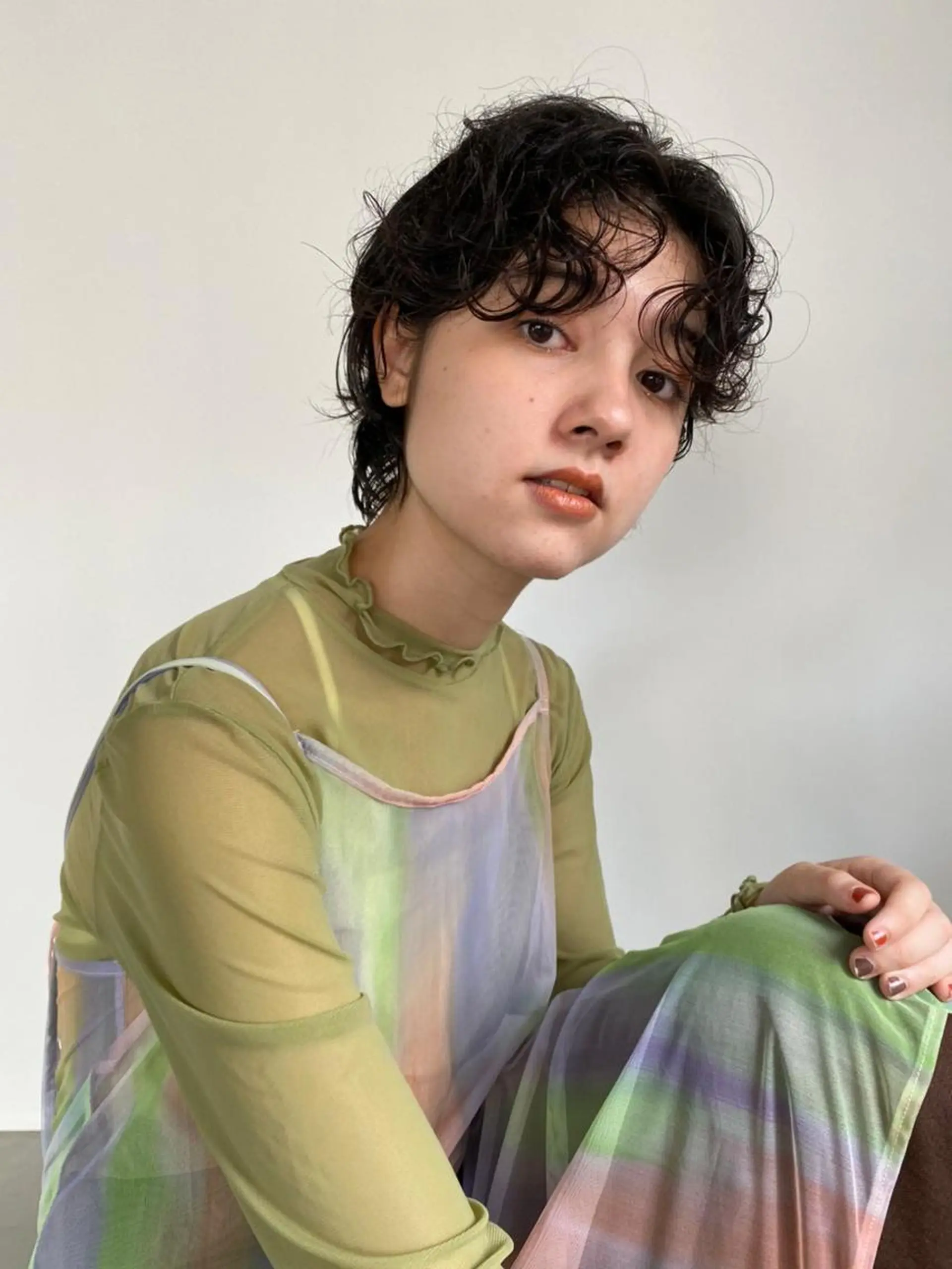 ショート パーマ カラー アディクシーカラー ブリーチ ブロンド ブルーカラー ハイライトカラー カット ヘアカラー パーマ 縮毛矯正 トリートメント ヘッドスパ CEINE【セーヌ】 三軒茶屋のヘアスタイル