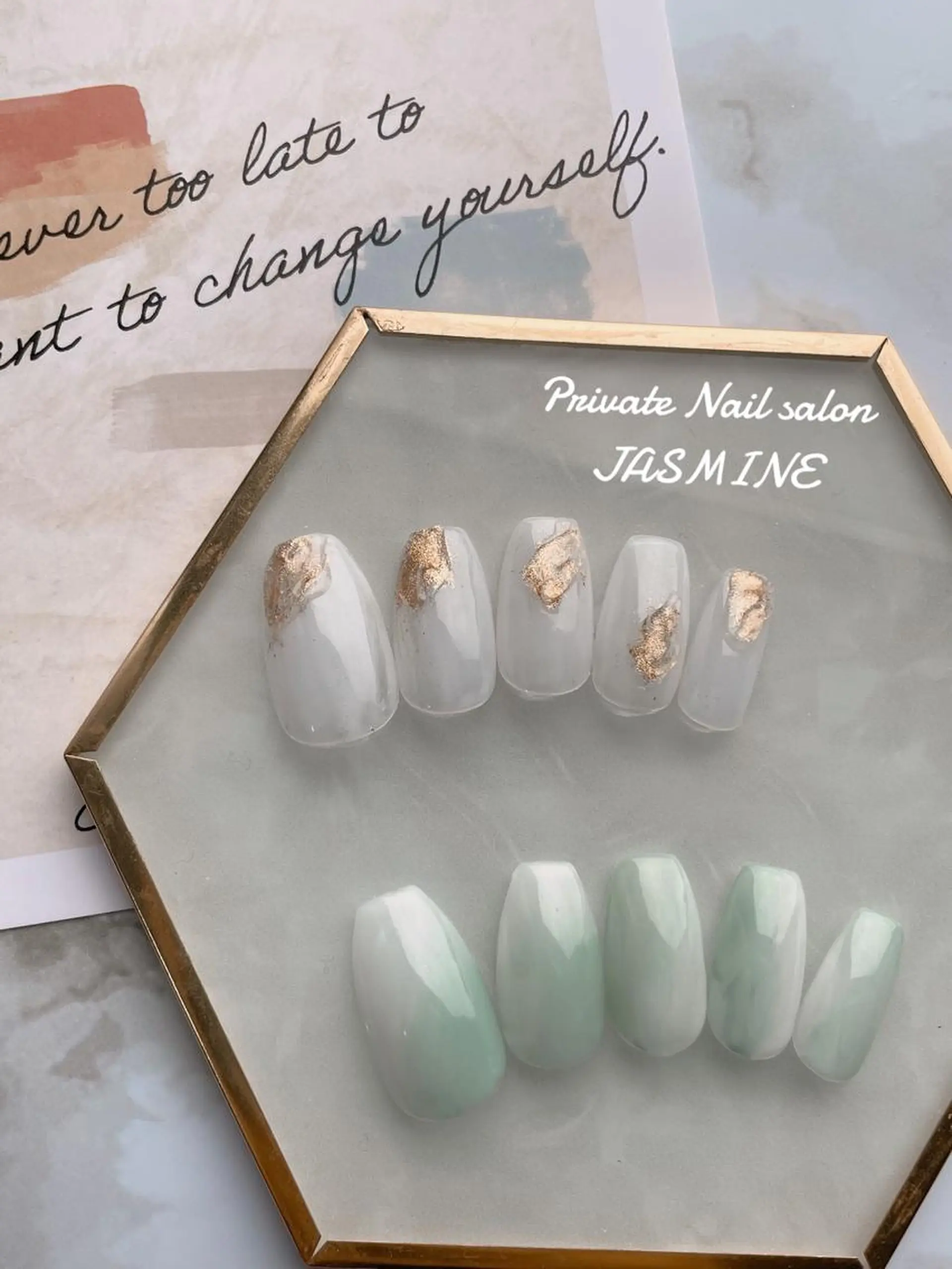 ネイル ニュアンスネイル シンプルネイル ネイルチップ Nail salon JASMINEのネイルデザイン