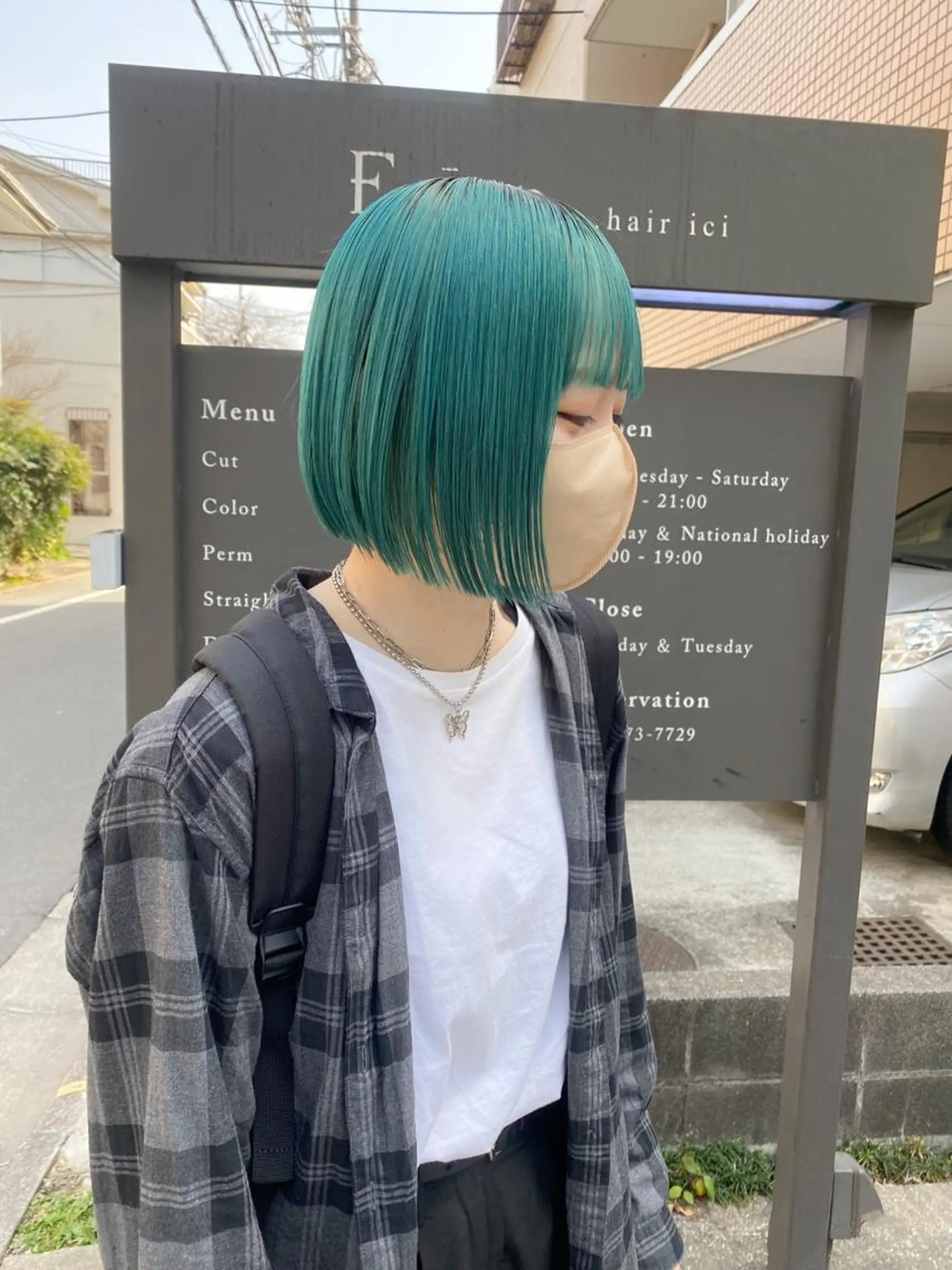 ショート カラー ボブ/ミニボブ 透明感カラーkadoのヘアスタイル