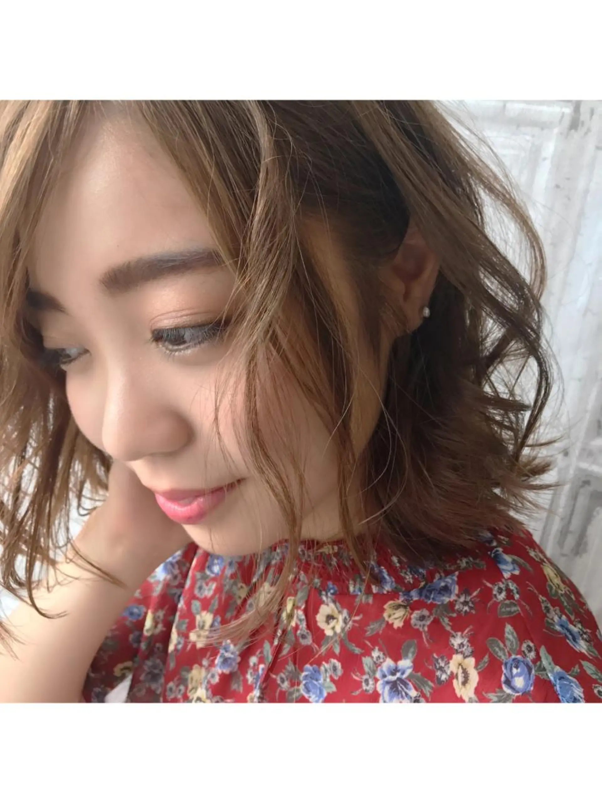 ミディアム カラー パーマ 日比 貴大/ minim hairのヘアスタイル