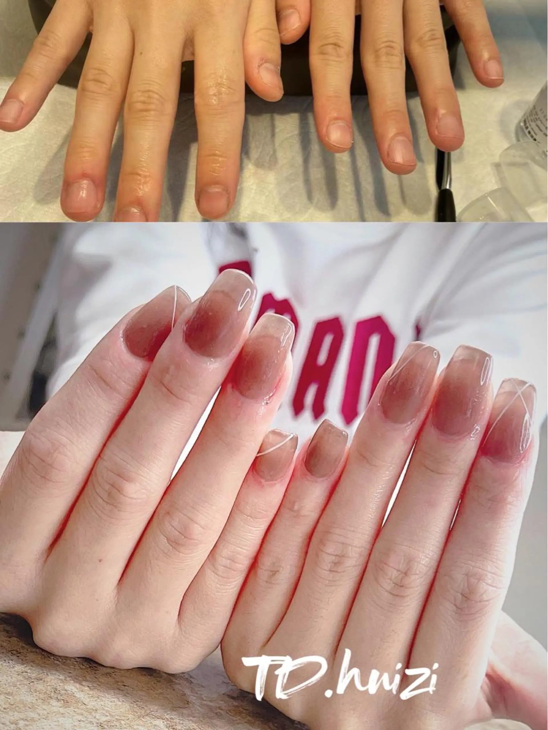 ミディアム めぐみのネイルサロン スタッフ練習のネイルデザイン