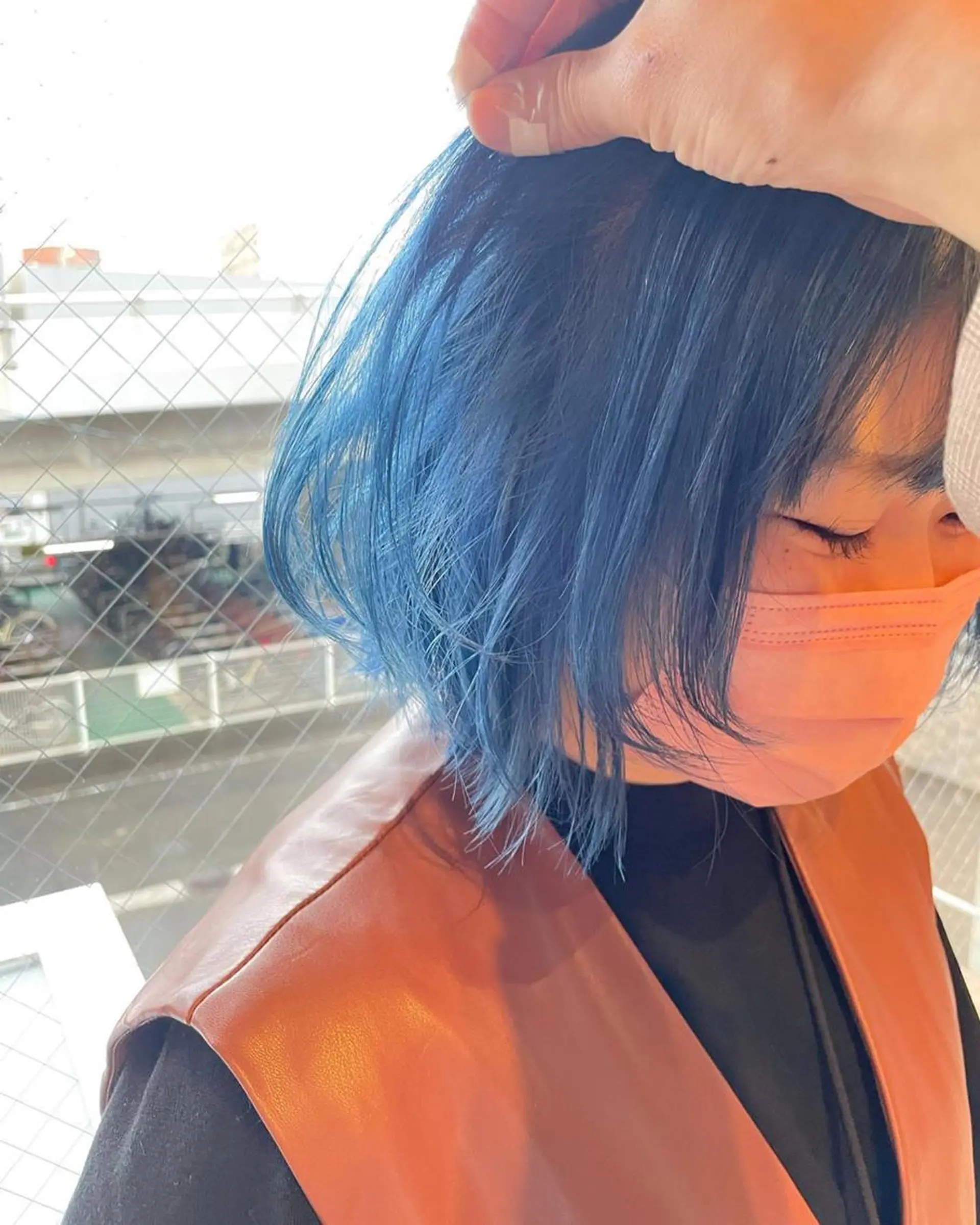 ミディアム カラー パーマ ベージュカラー ブリーチ 透明感カラー ハイトーンカラー ブリーチなしカラー 髪質改善/ブリーチ 田代 龍我のヘアスタイル