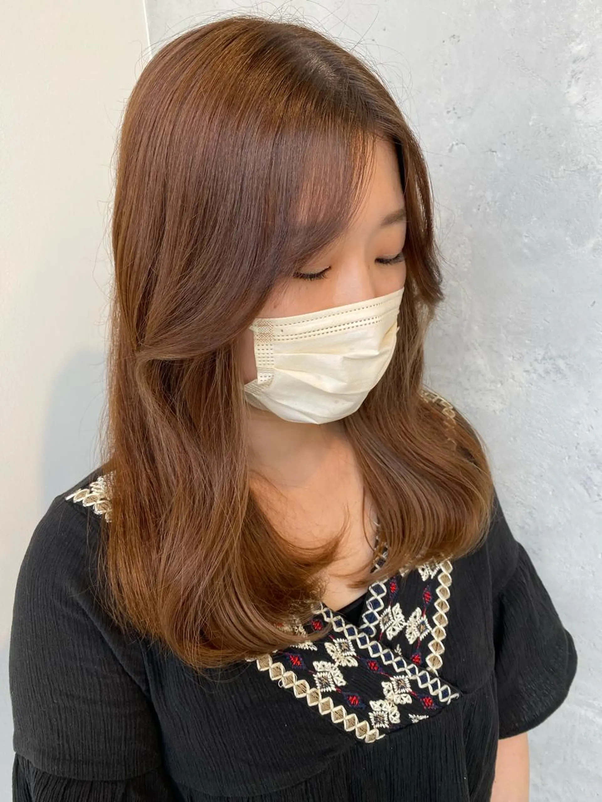 ロング カラー ヘアアレンジ 韓国風ヘア レイヤーカット 【艶髪×韓国風】 毛流れ職人 RYOのヘアスタイル