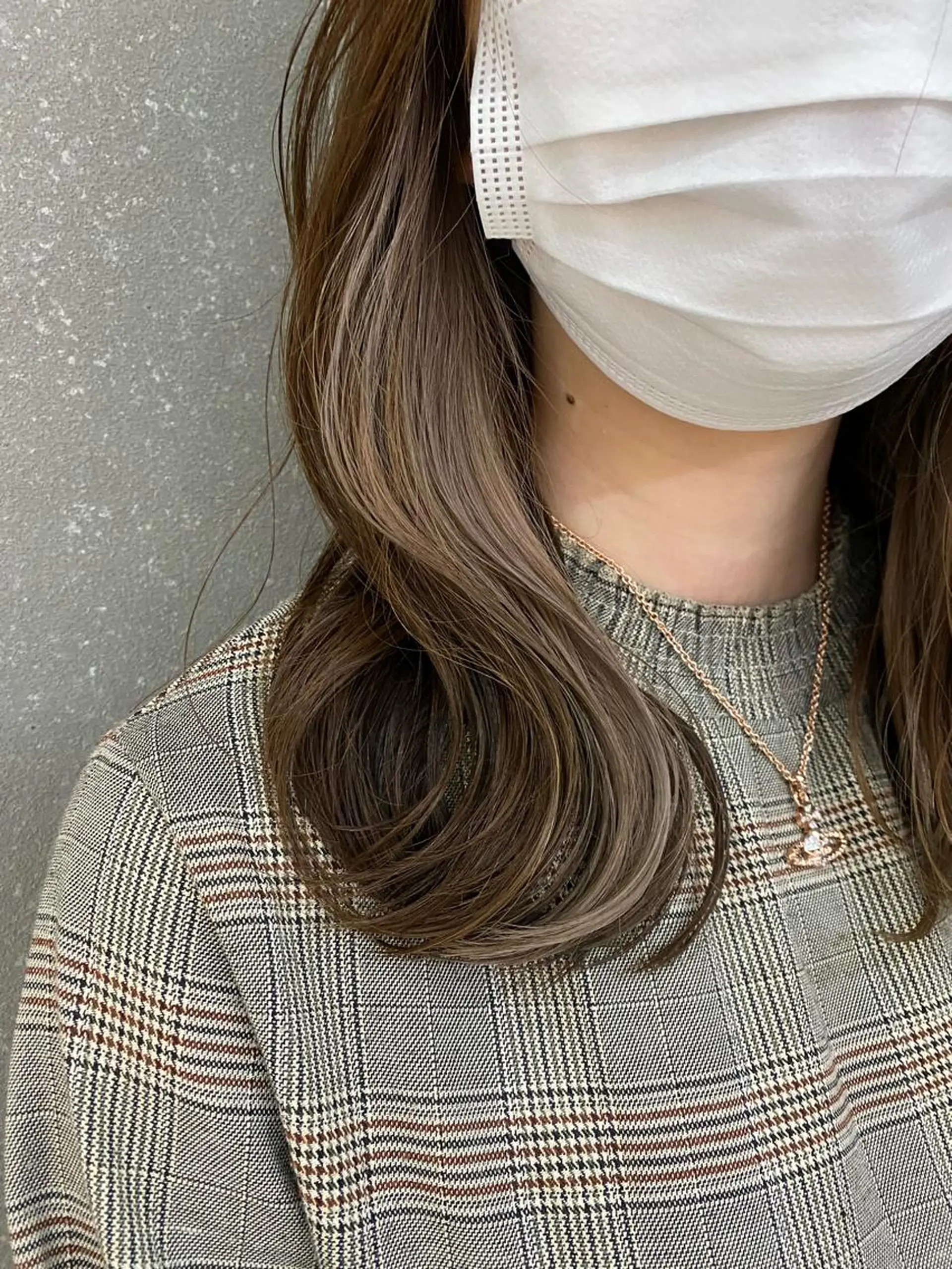 ミディアム カラー グレージュ インナーカラー 渋谷/ボブ×髪質改善 輝来のヘアスタイル