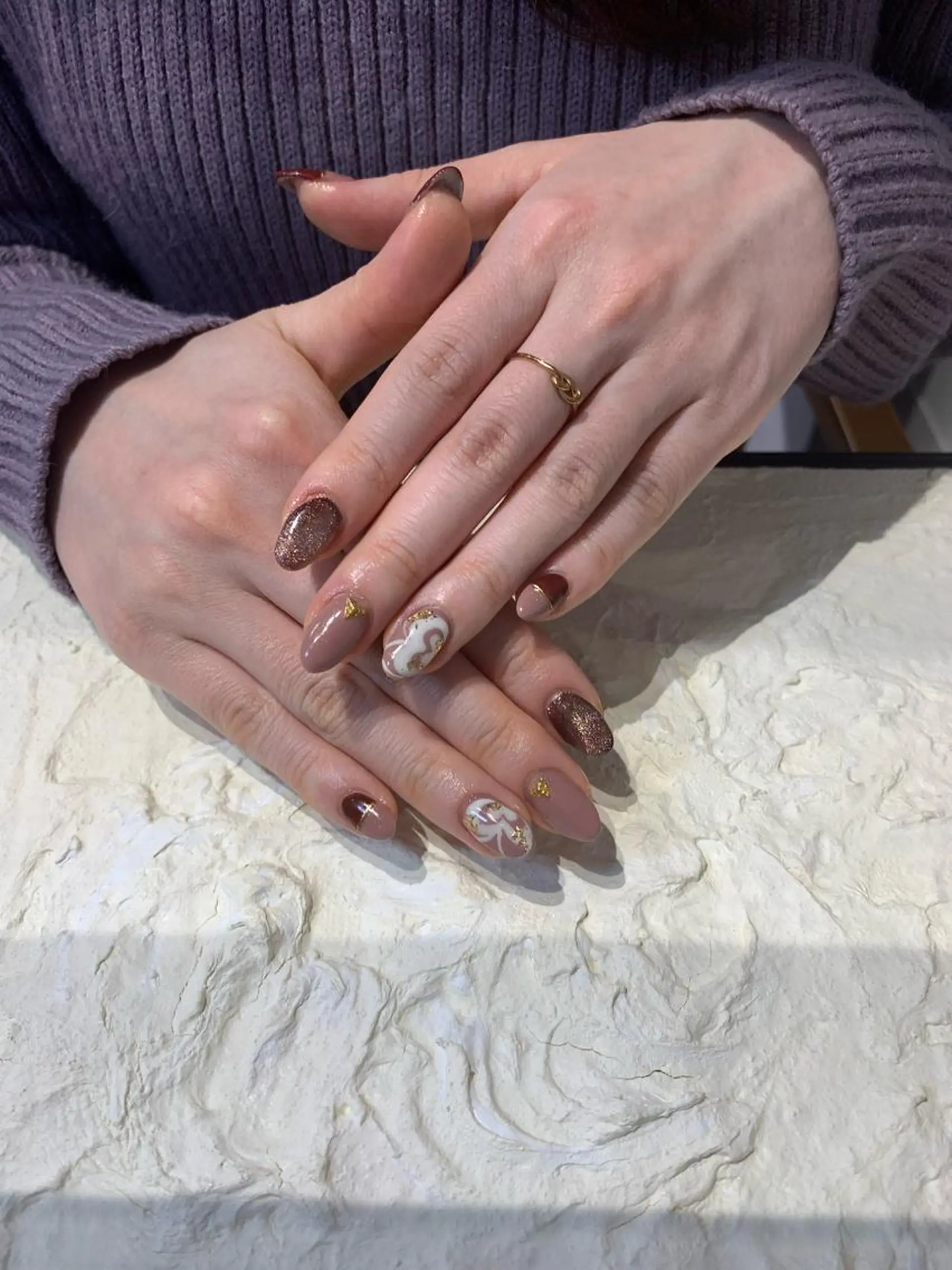 ネイル 持ち込み バレンタイン マキノ ユイのネイルデザイン