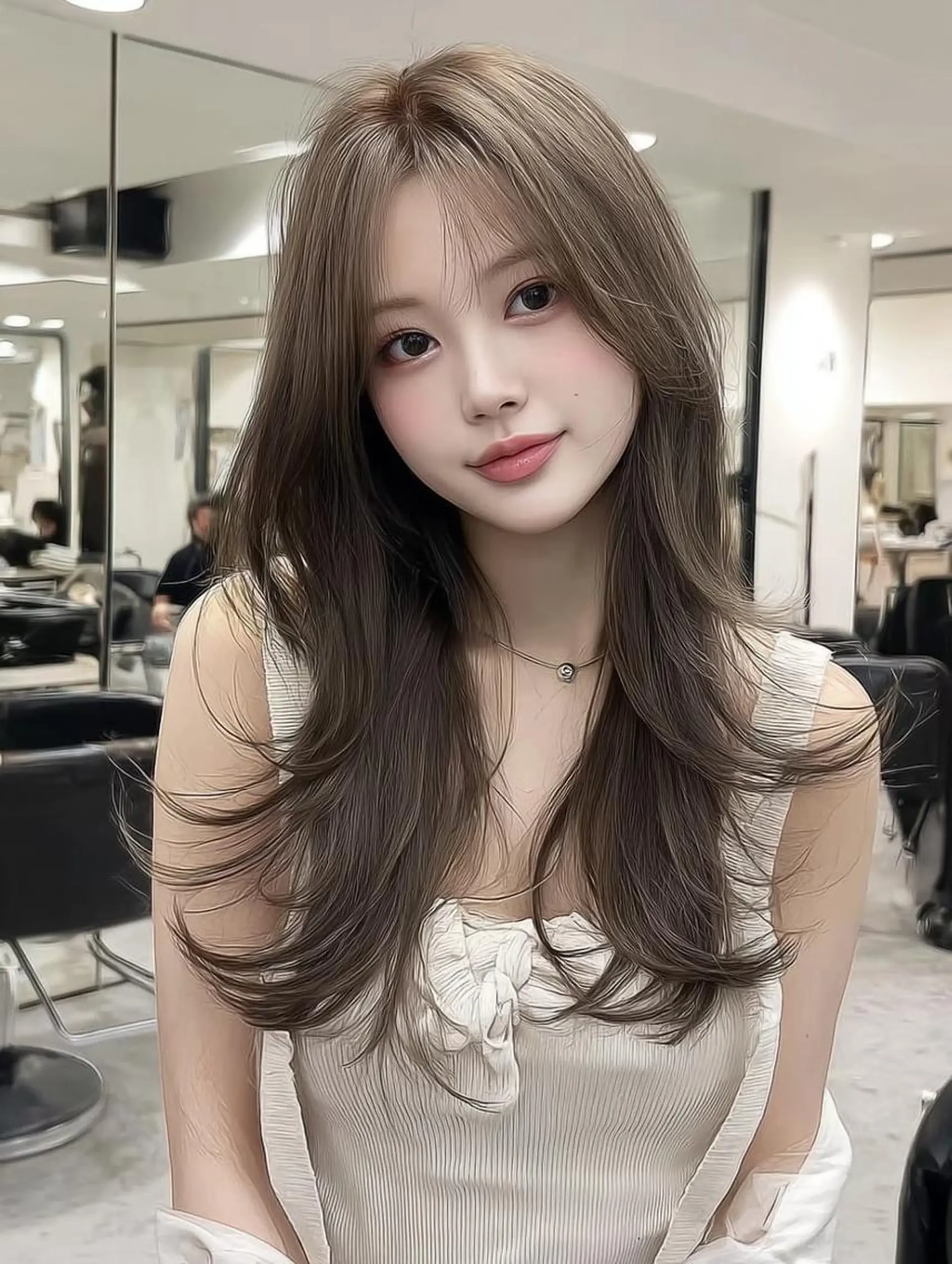 ロング ボブ 髪質改善 韓国風ヘア レイヤーカット ロング カット ヘアカラー トリートメント 🌈村松滉太髪質改善 レイヤーカット🌈のヘアスタイル