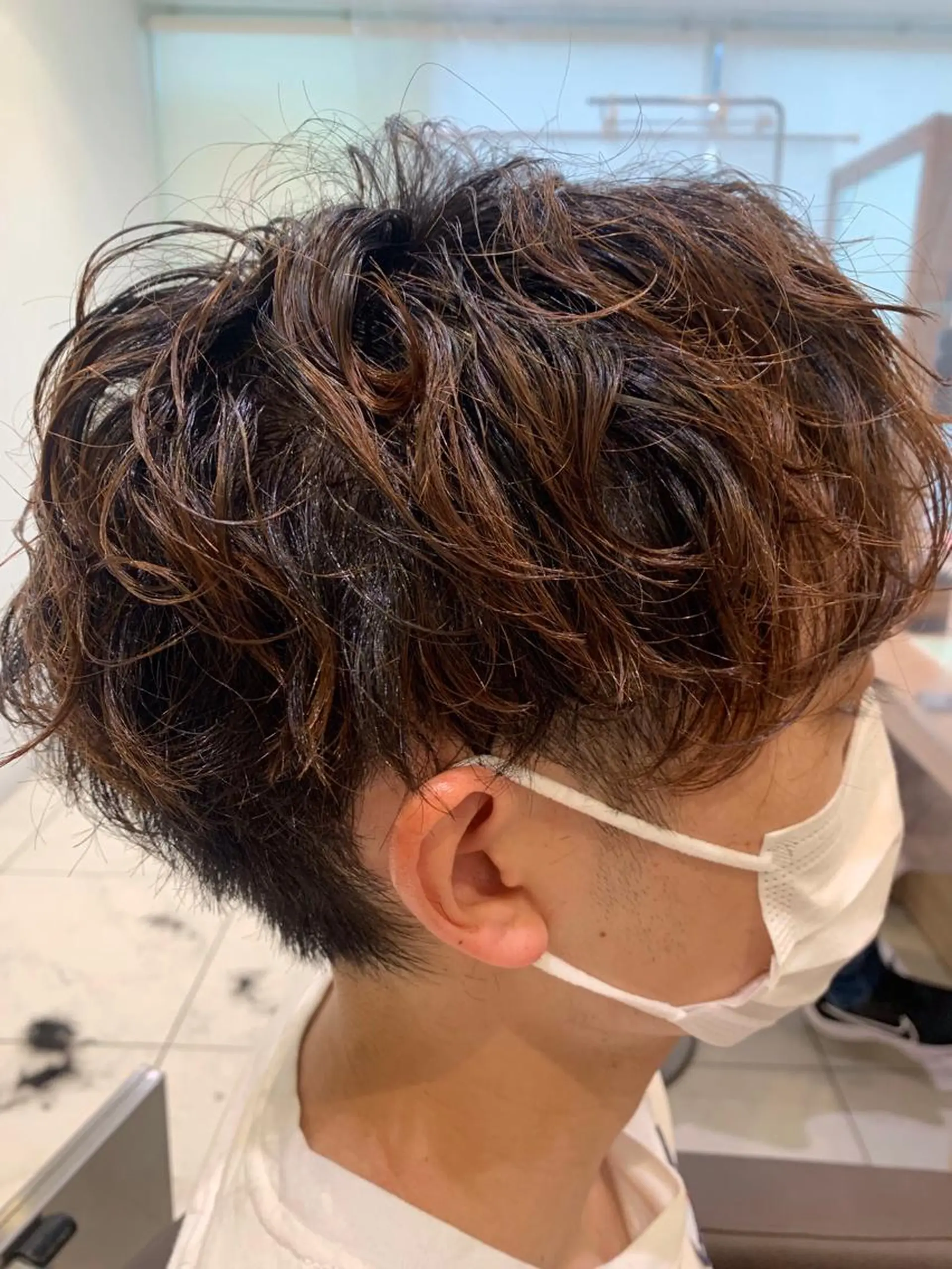 ショート パーマ メンズ カット パーマ Ash 中岡ゆうたのヘアスタイル