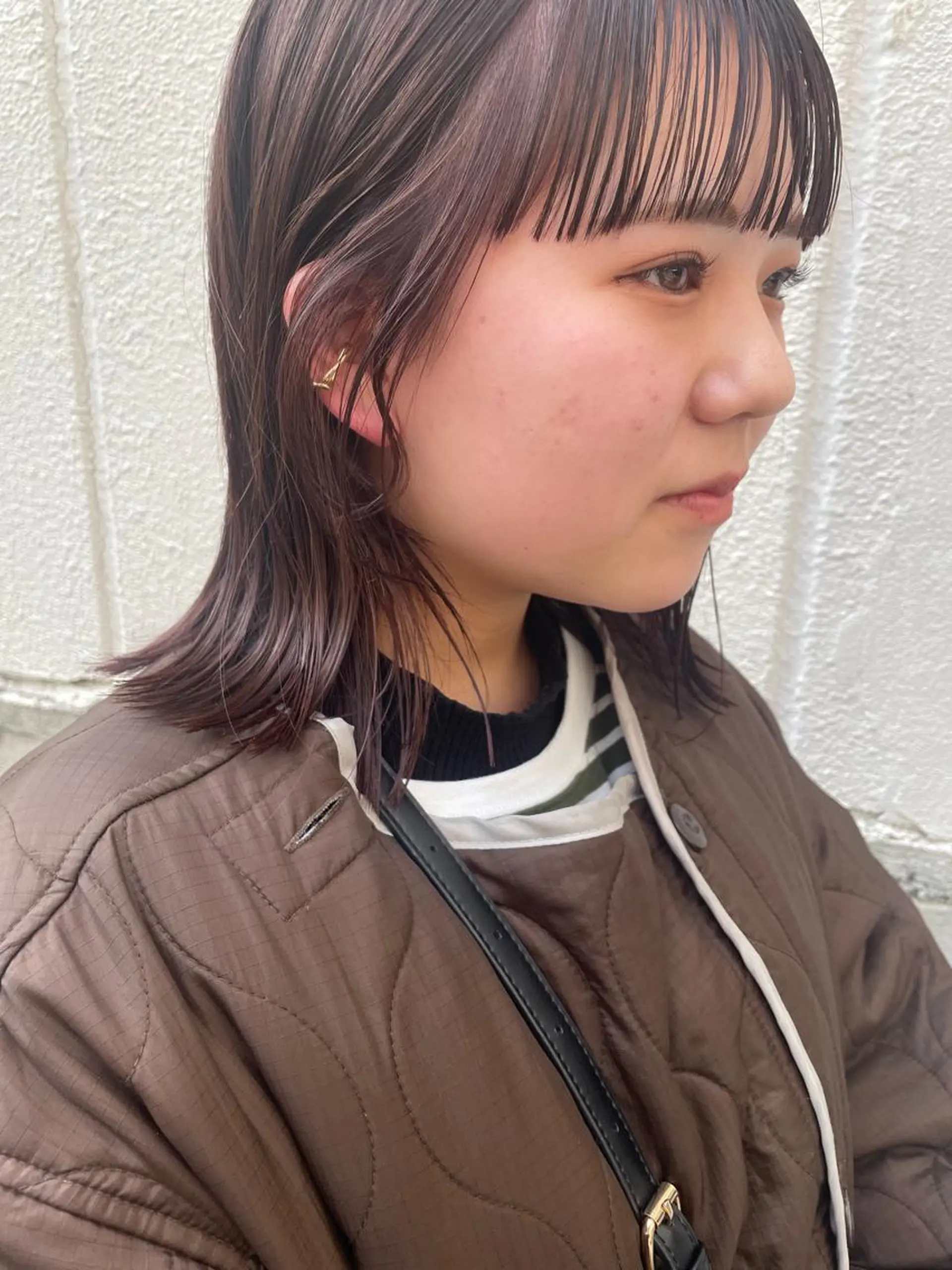 セミロング セミロングパーマ カット 縮毛矯正 トリートメント さの あやねのヘアスタイル