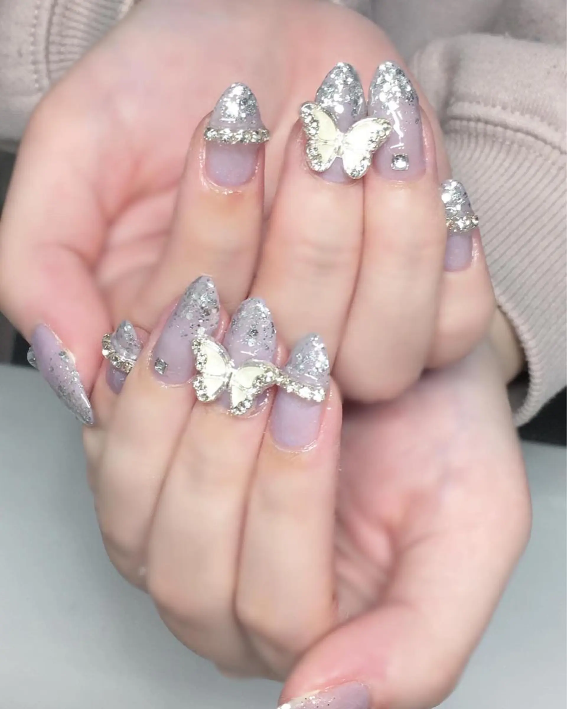 ネイル ジェルネイル キラキラネイル ピンク 春ネイル ワンホンネイル Nyanco Nailのネイルデザイン