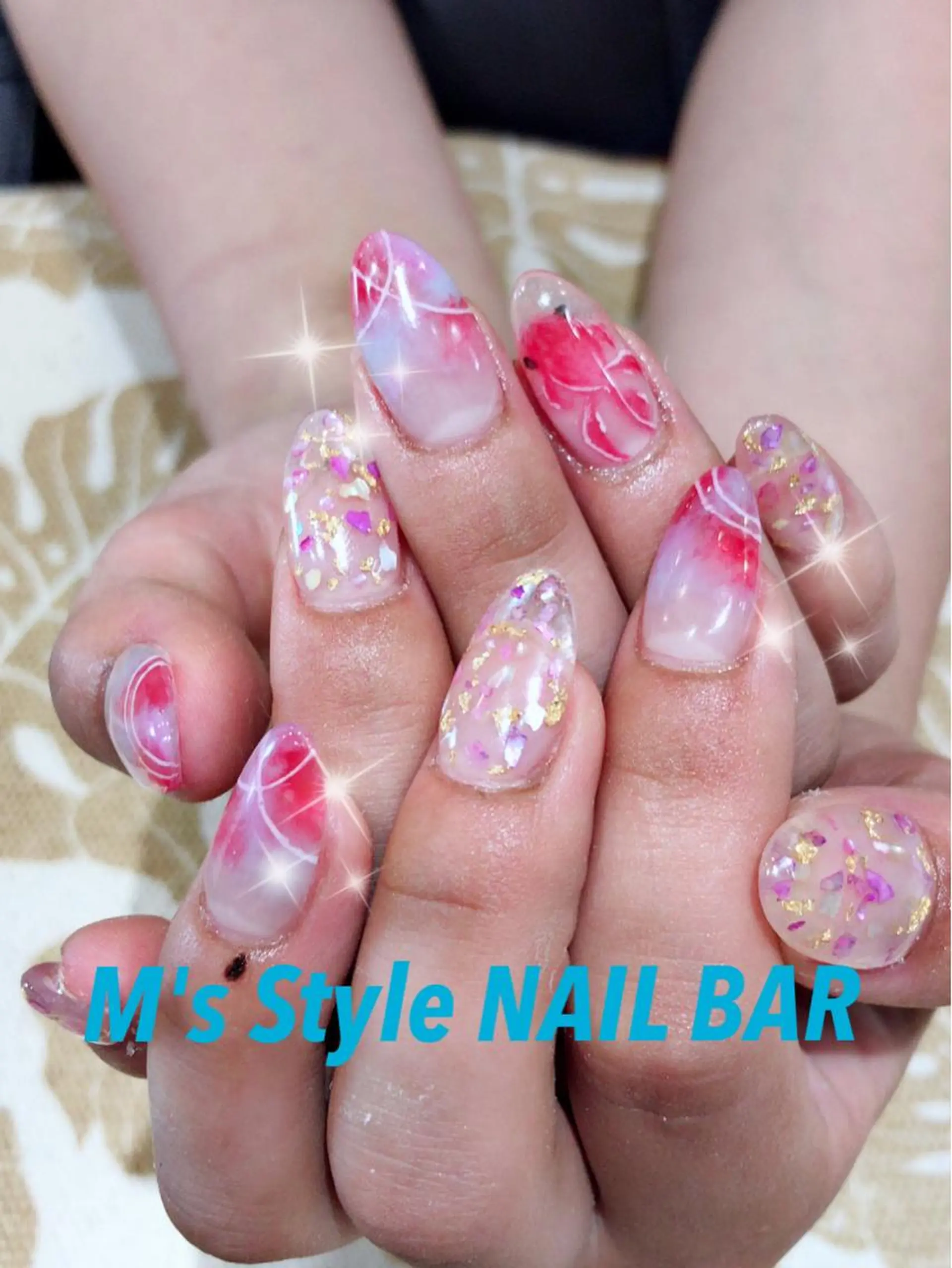 ネイル 持ち込み 夏ネイル ハンドネイル M's Style NAIL BARのネイルデザイン