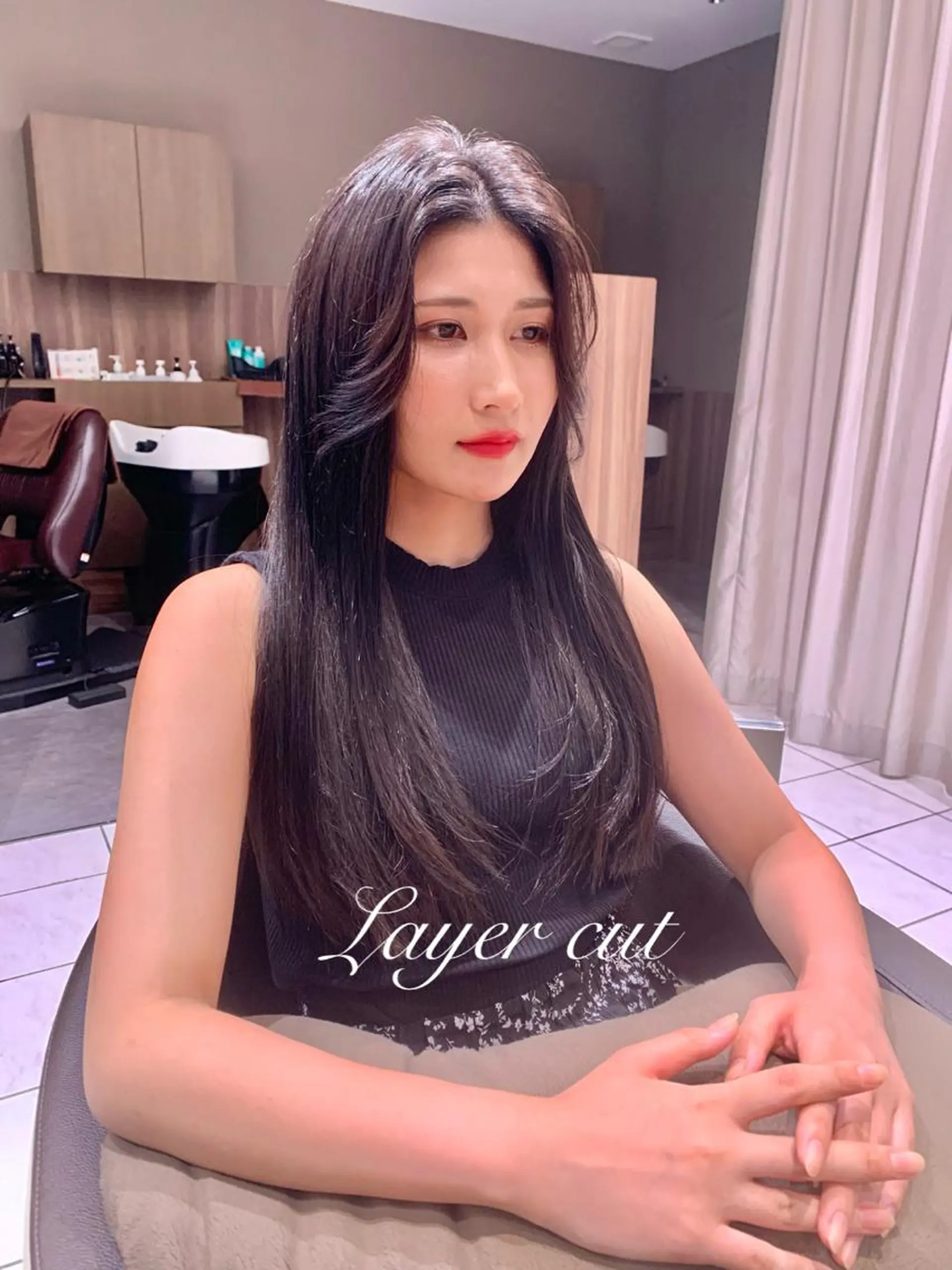 ロング カット ヘアカラー トリートメント 《褒められる》 透明感カラー/小嶋のヘアスタイル