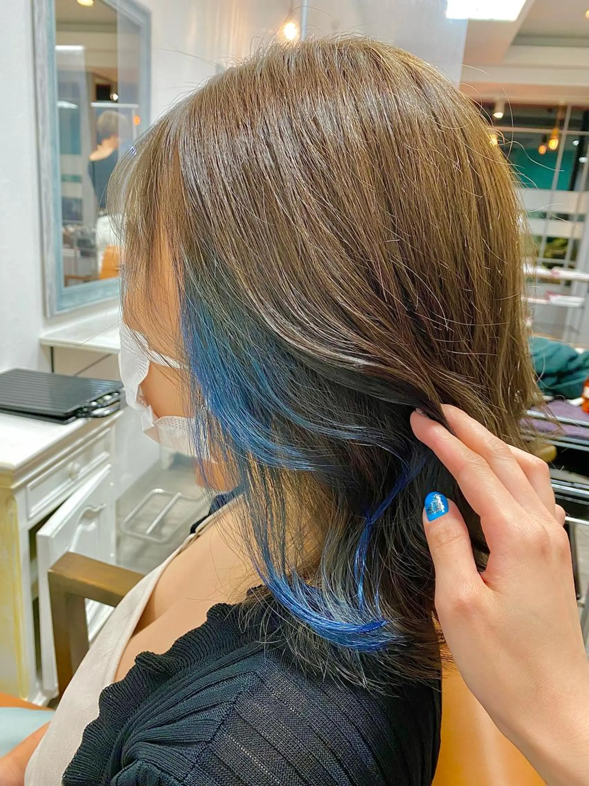 ミディアム カラー 顔まわりカット/金山 /大園芽依のヘアスタイル