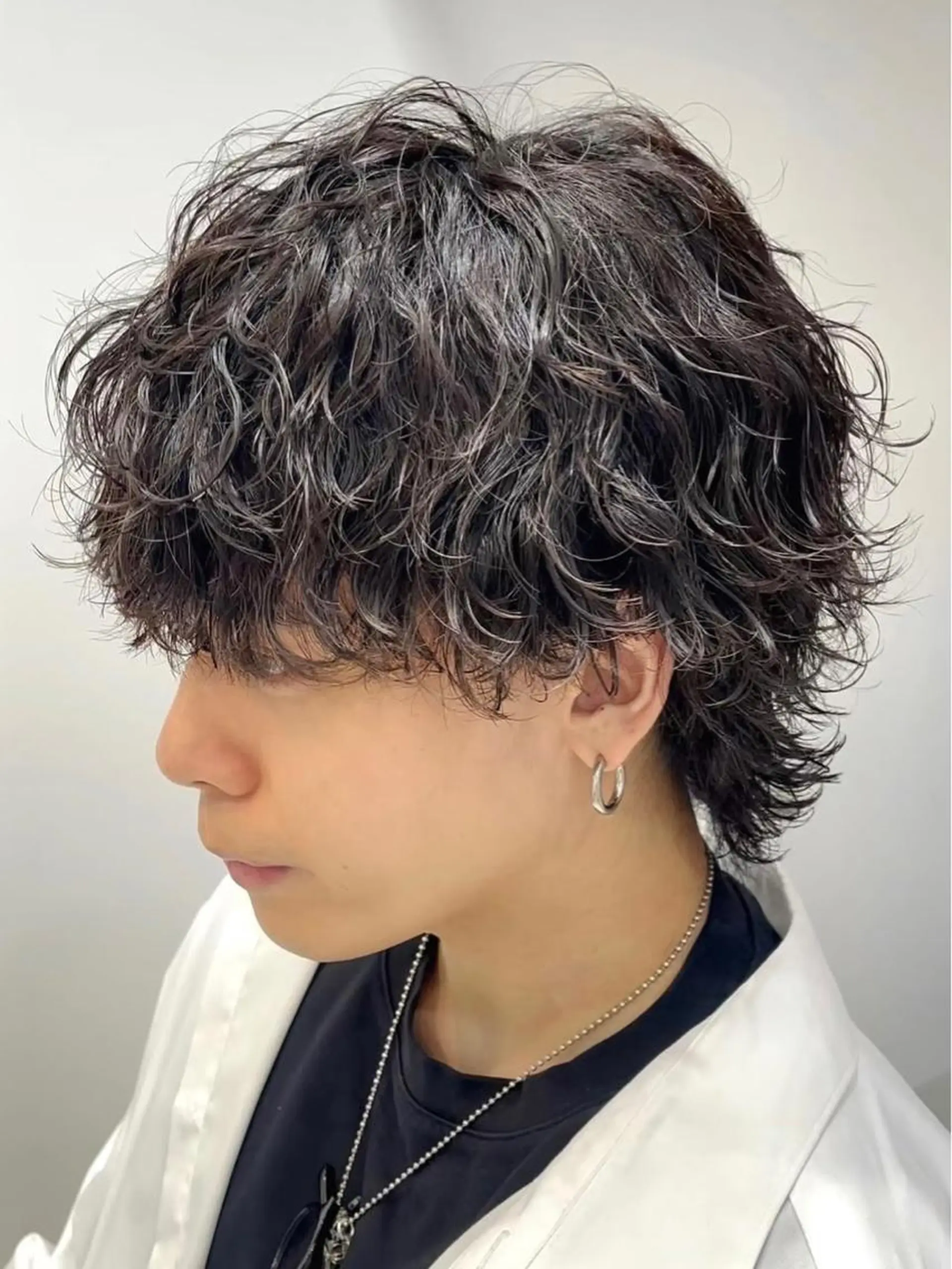 ミディアム パーマ ヘアアレンジ メンズ fifth 石川 凪のヘアスタイル