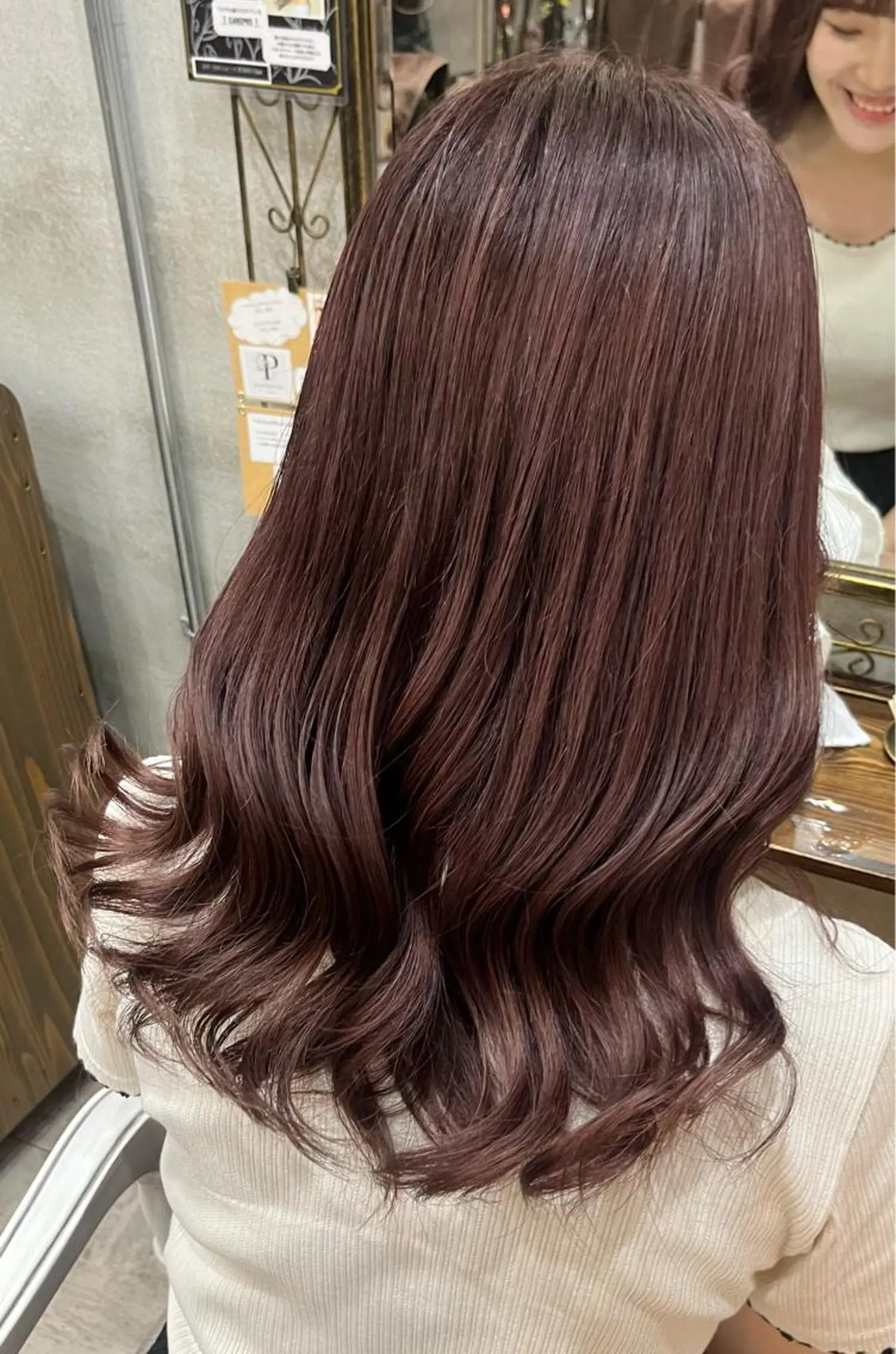 セミロング カラー 艶髪/ハイトーン/ ヘアセット/モエノのヘアスタイル