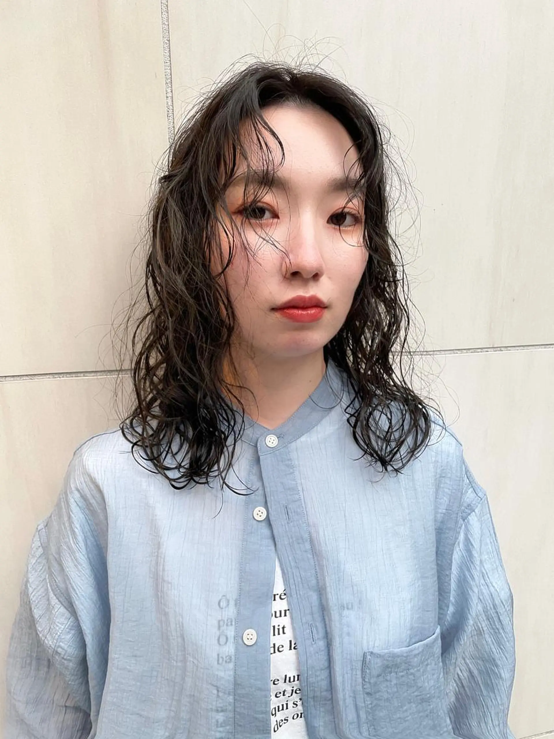 ミディアム カラー パーマ ヘアアレンジ tatsumi/ボブ ウルフ/レイヤーのヘアスタイル