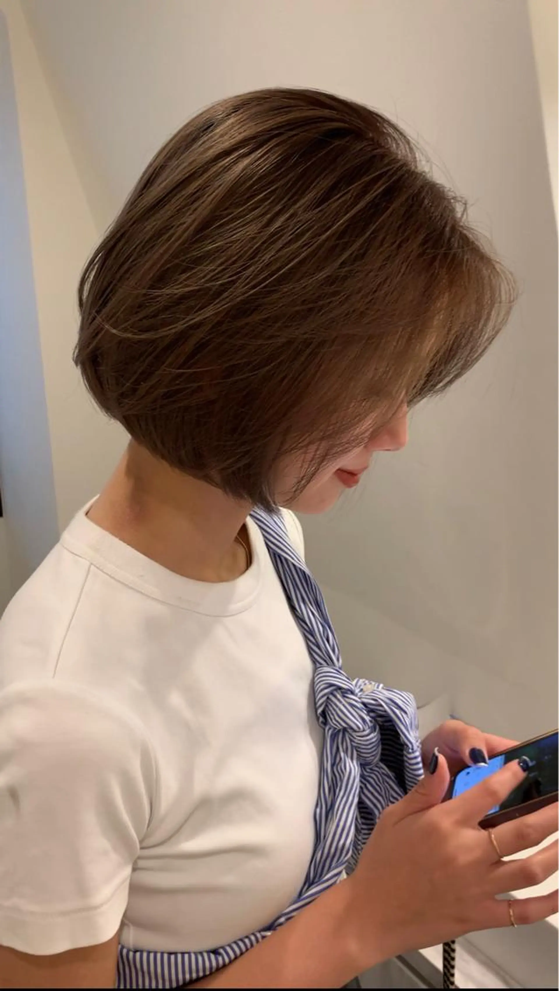 ショート ボブ 落合希 Olivebeigeのヘアスタイル