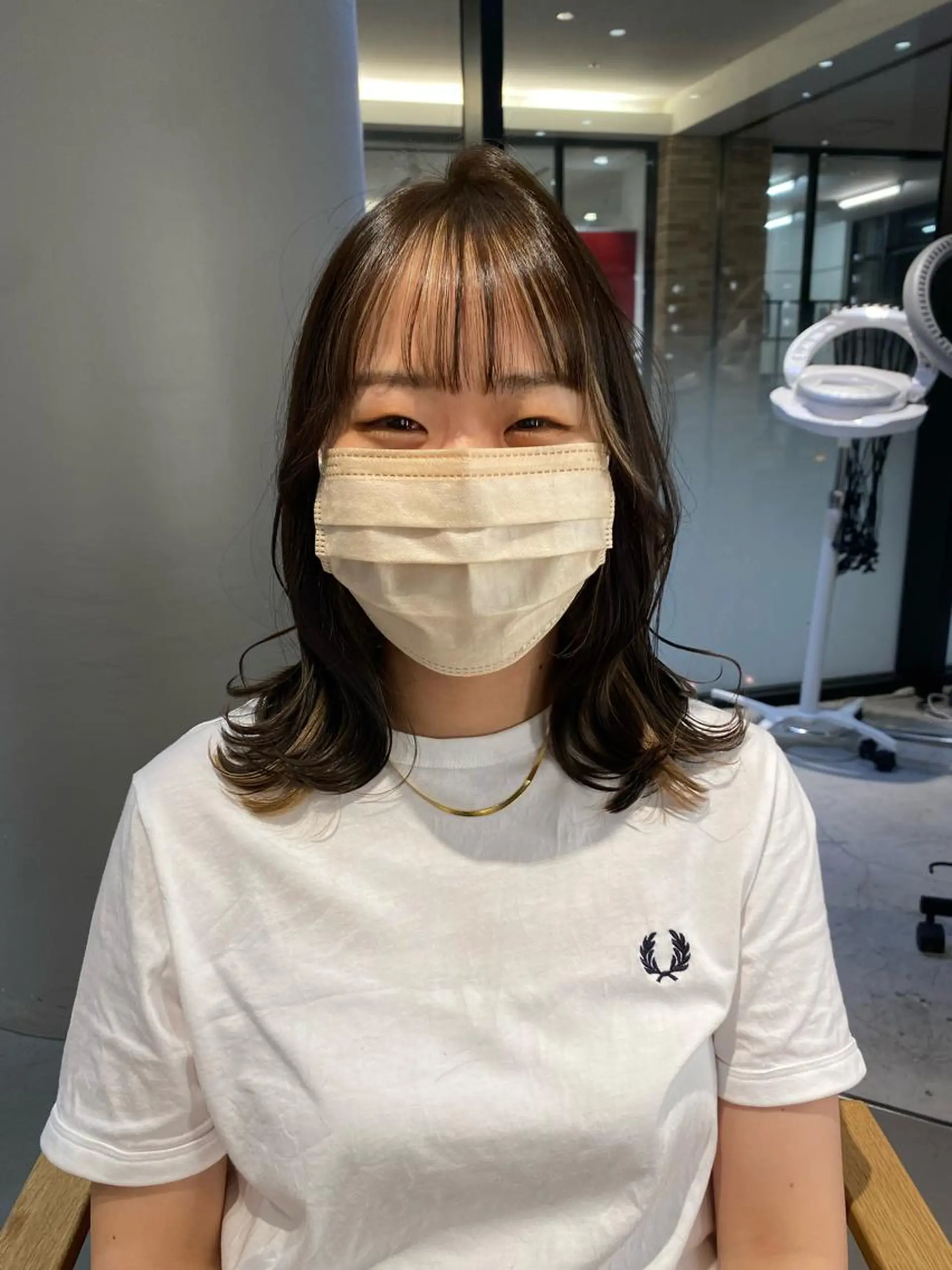 ミディアム unopulir 景山　凌のヘアスタイル