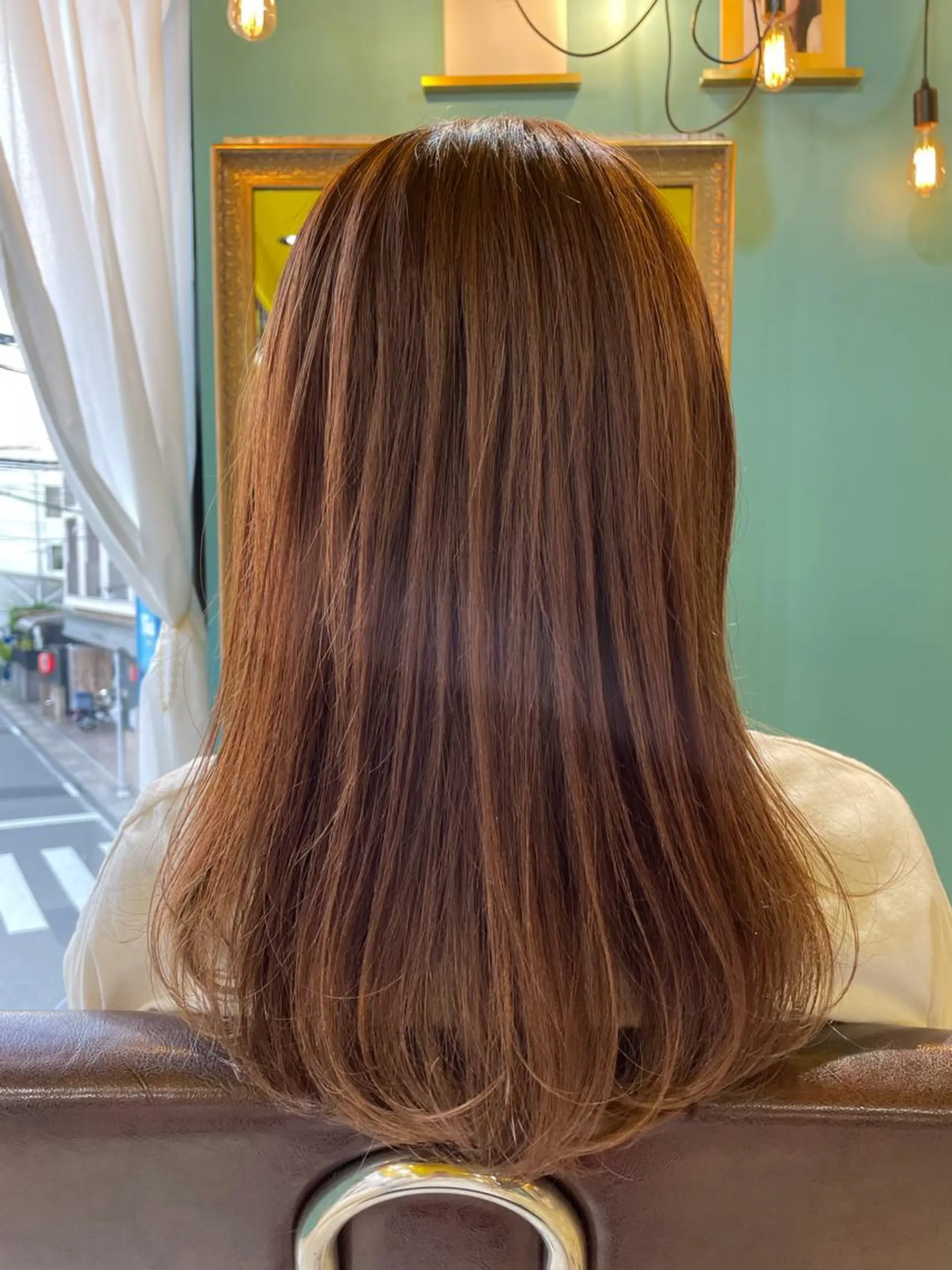 ロング アッシュ アッシュグレー アッシュグレージュ 末石 智のヘアスタイル
