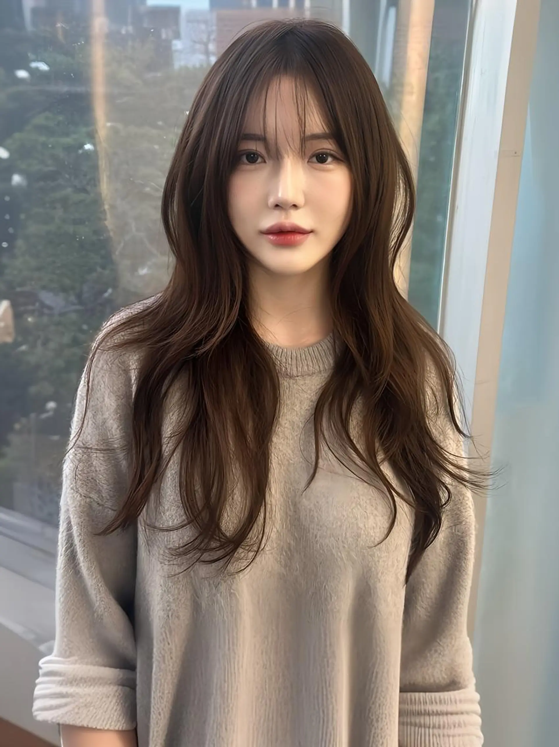 ロング カラー ×シールエクステのヘアスタイル