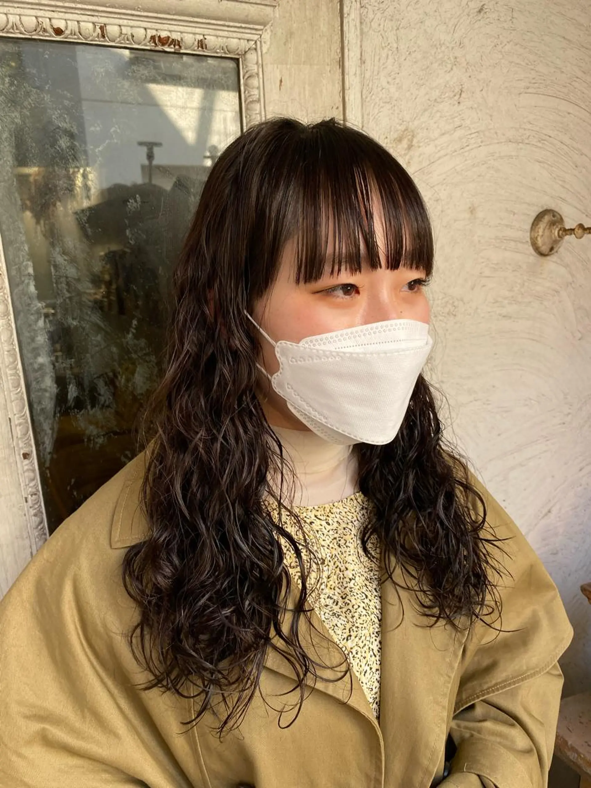 セミロング パーマ お任せヘア☘️☘️ 及川渚のヘアスタイル