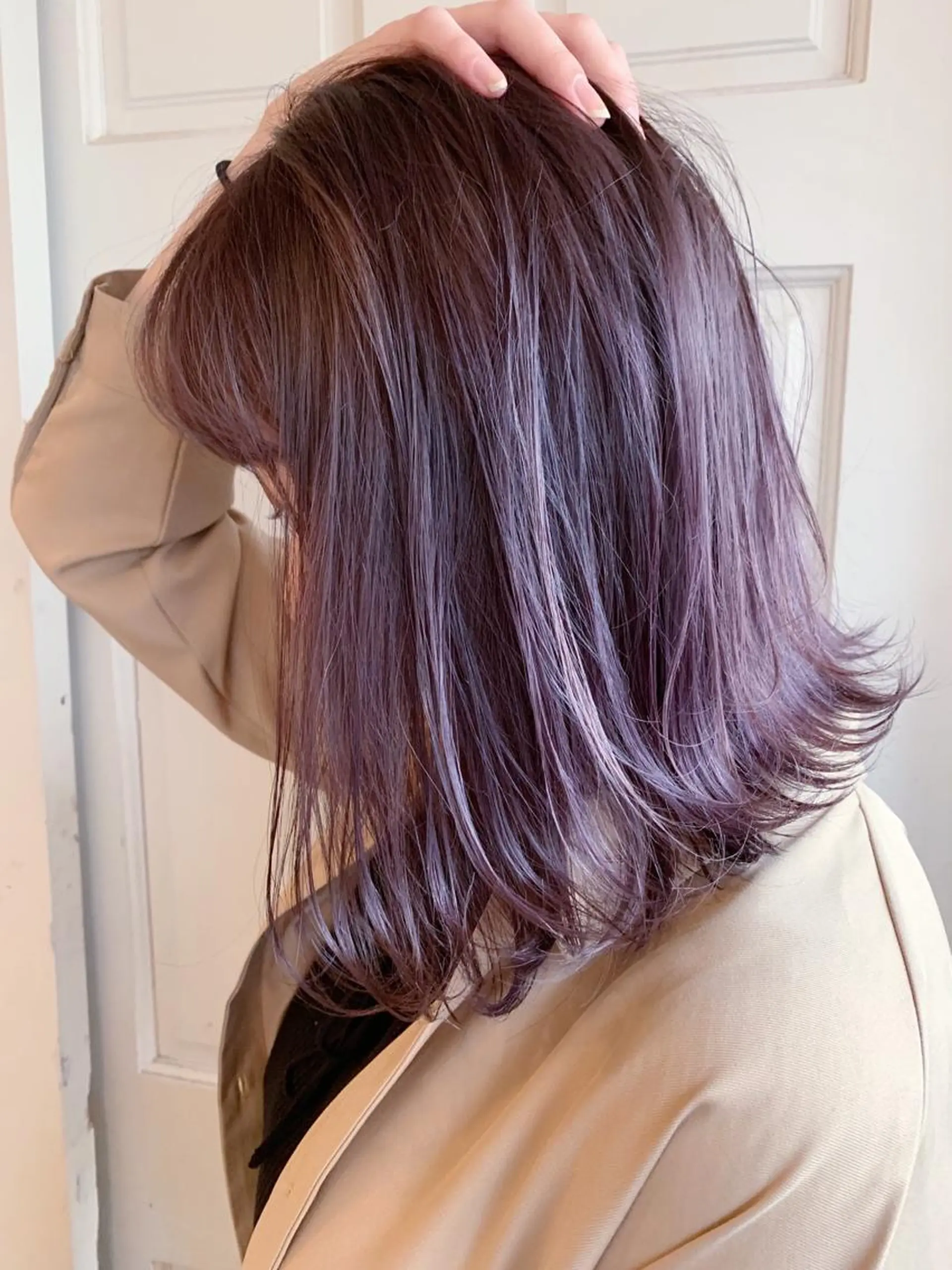 ミディアム カラー ヘアアレンジ カット ヘアカラー WATARU🔥／ 外国人風ハイライトのヘアスタイル