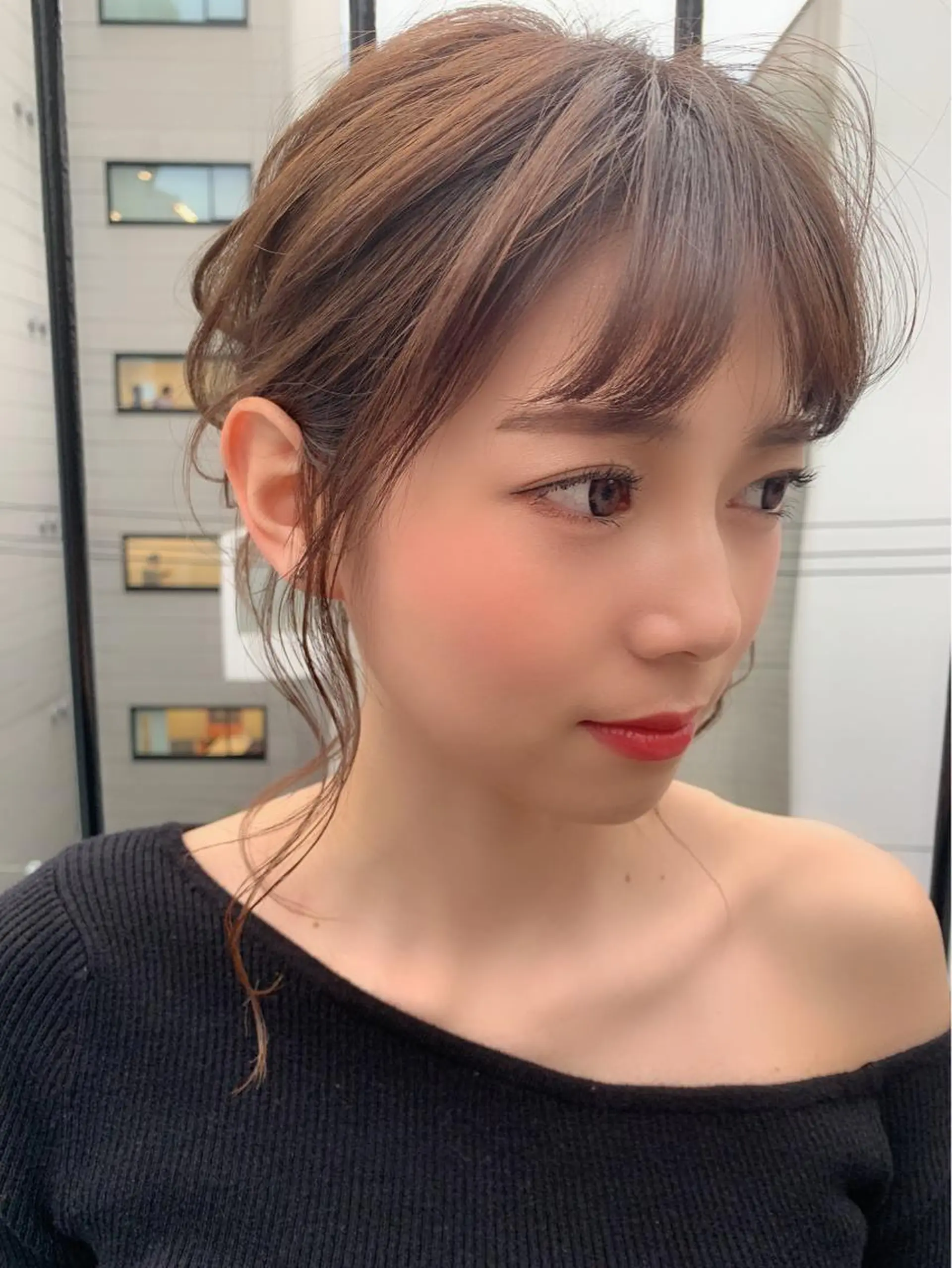 ヘアアレンジ 切りっぱなしボブ ボブ ショート職人 美容師【KENTA】のヘアスタイル