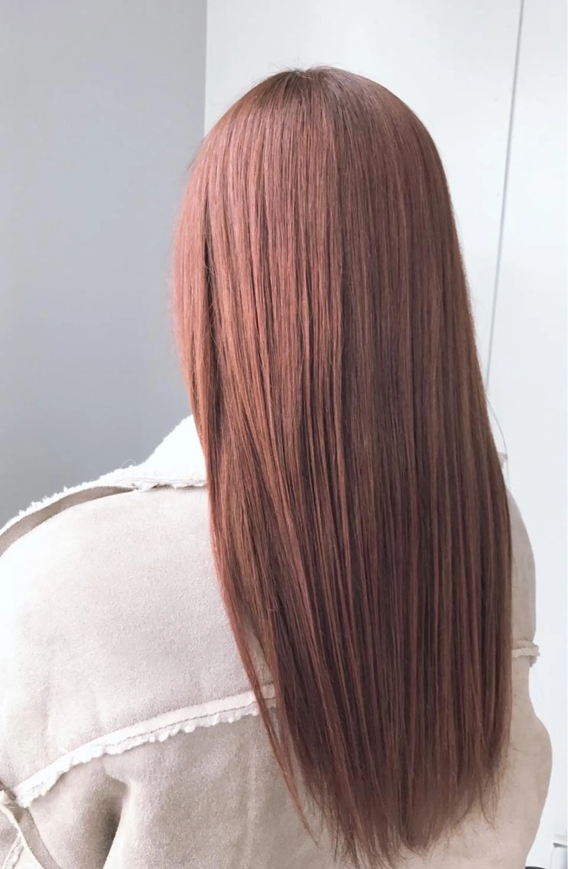 ロング カラー オレンジ 松本 唯のヘアスタイル