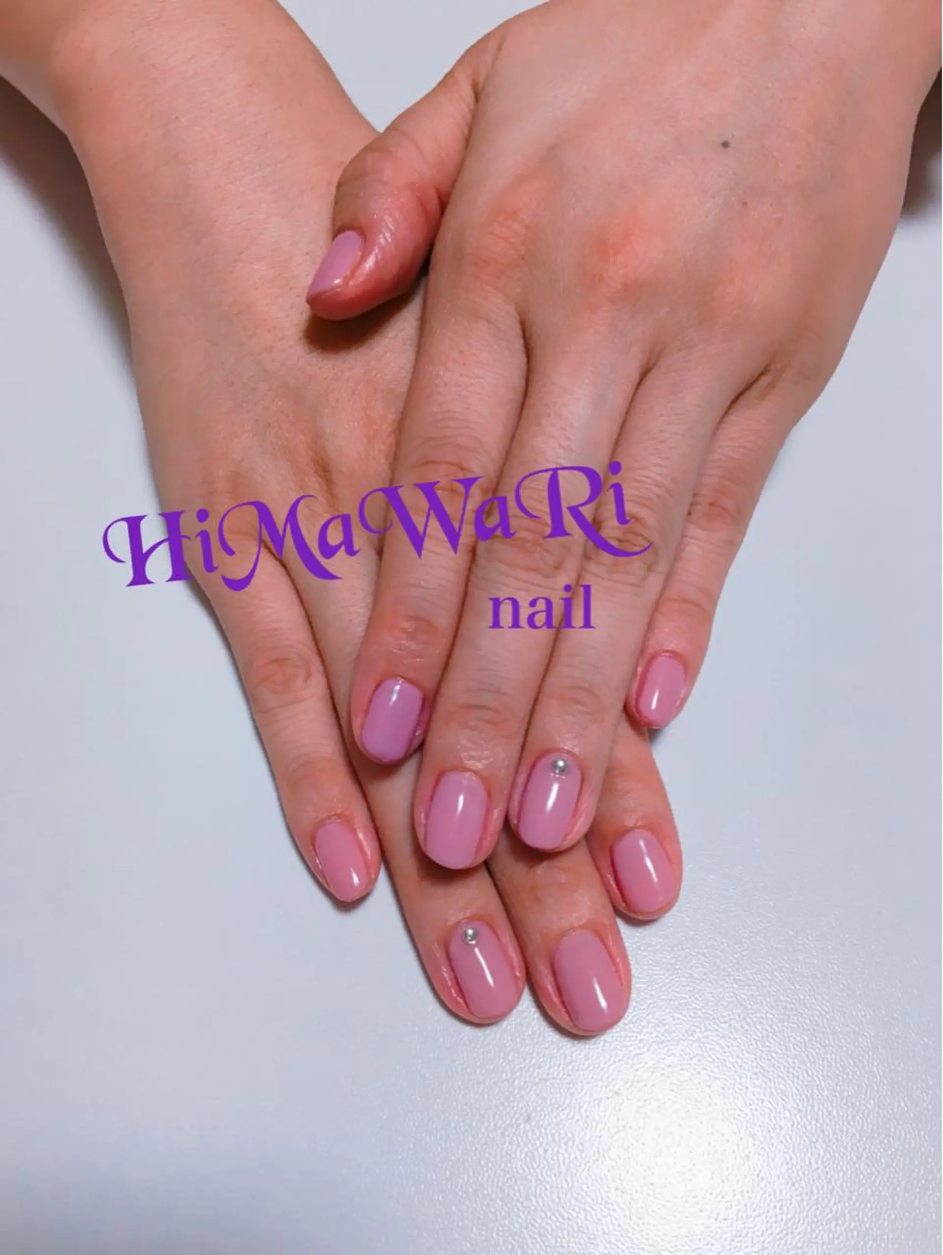 ネイル ピンク ストーンネイル ハンドネイル KuReIo nailのネイルデザイン