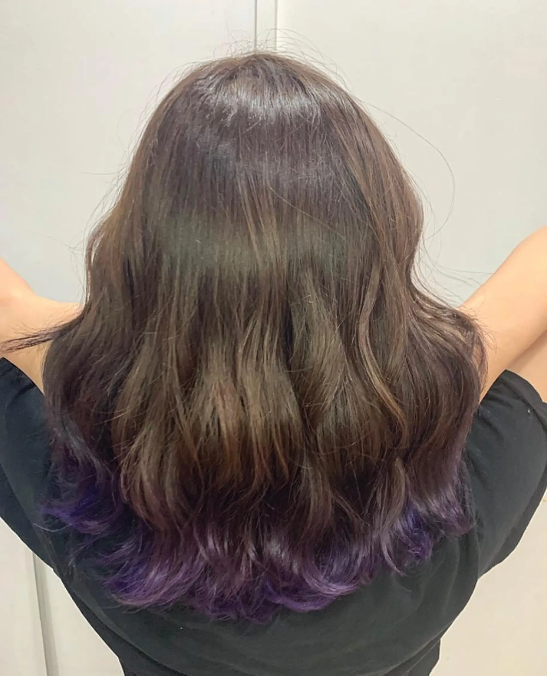 セミロング カラー ヘアアレンジ 脱白髪染め美容師 竹内涼乃のヘアスタイル