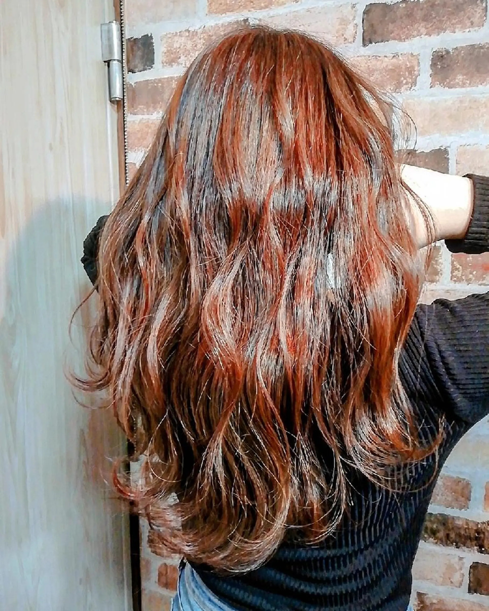 ロング 小林　ローズパープル カット＆カラー美容室のヘアスタイル