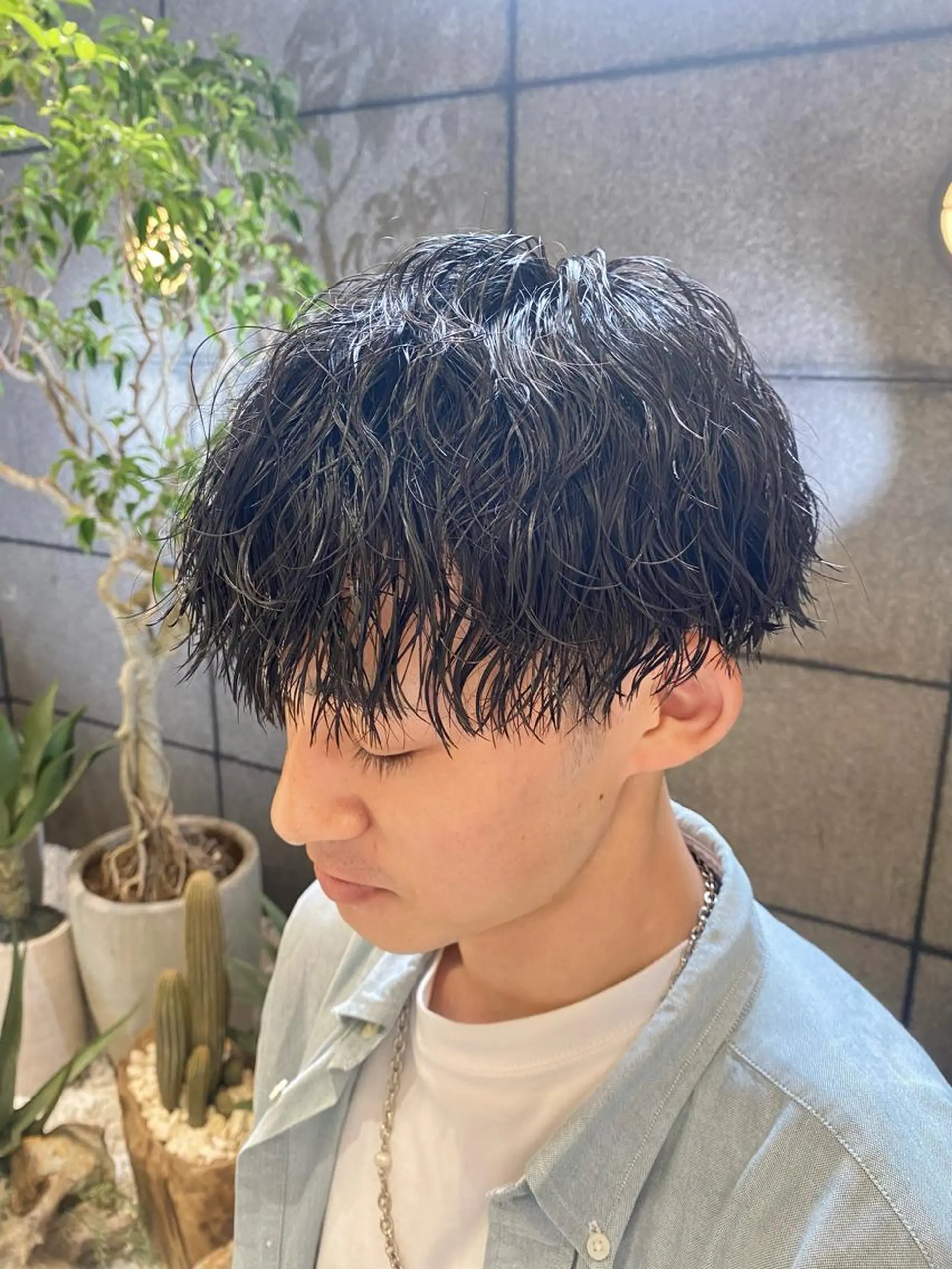 ショート パーマ メンズ 酸スト/フェザー パーマ/三谷海斗のヘアスタイル