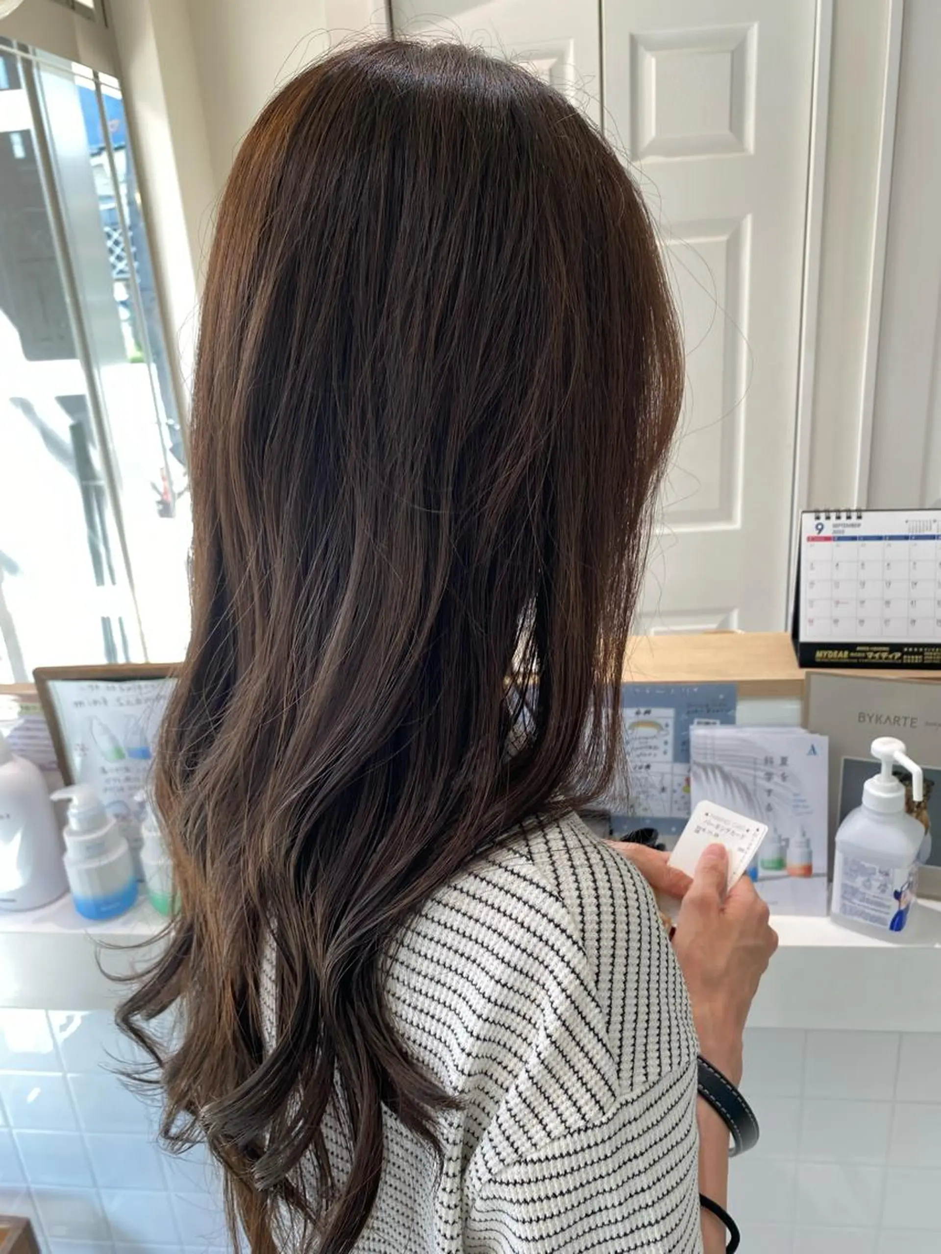 ロング カラー カット トリートメント あさかわ みほのヘアスタイル