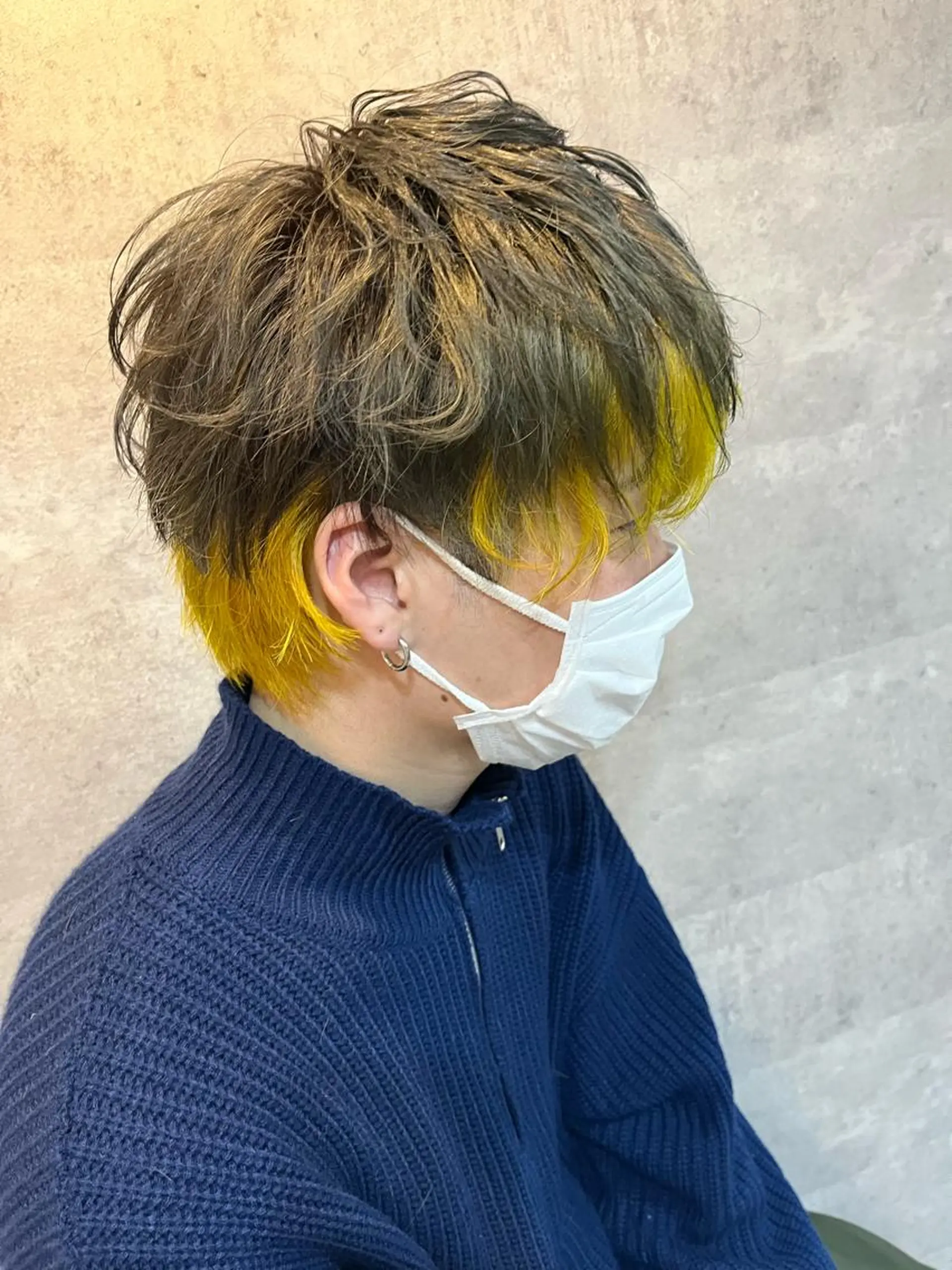 カラー パーマ メンズ ダブルカラー 新宿のヘアスタイル