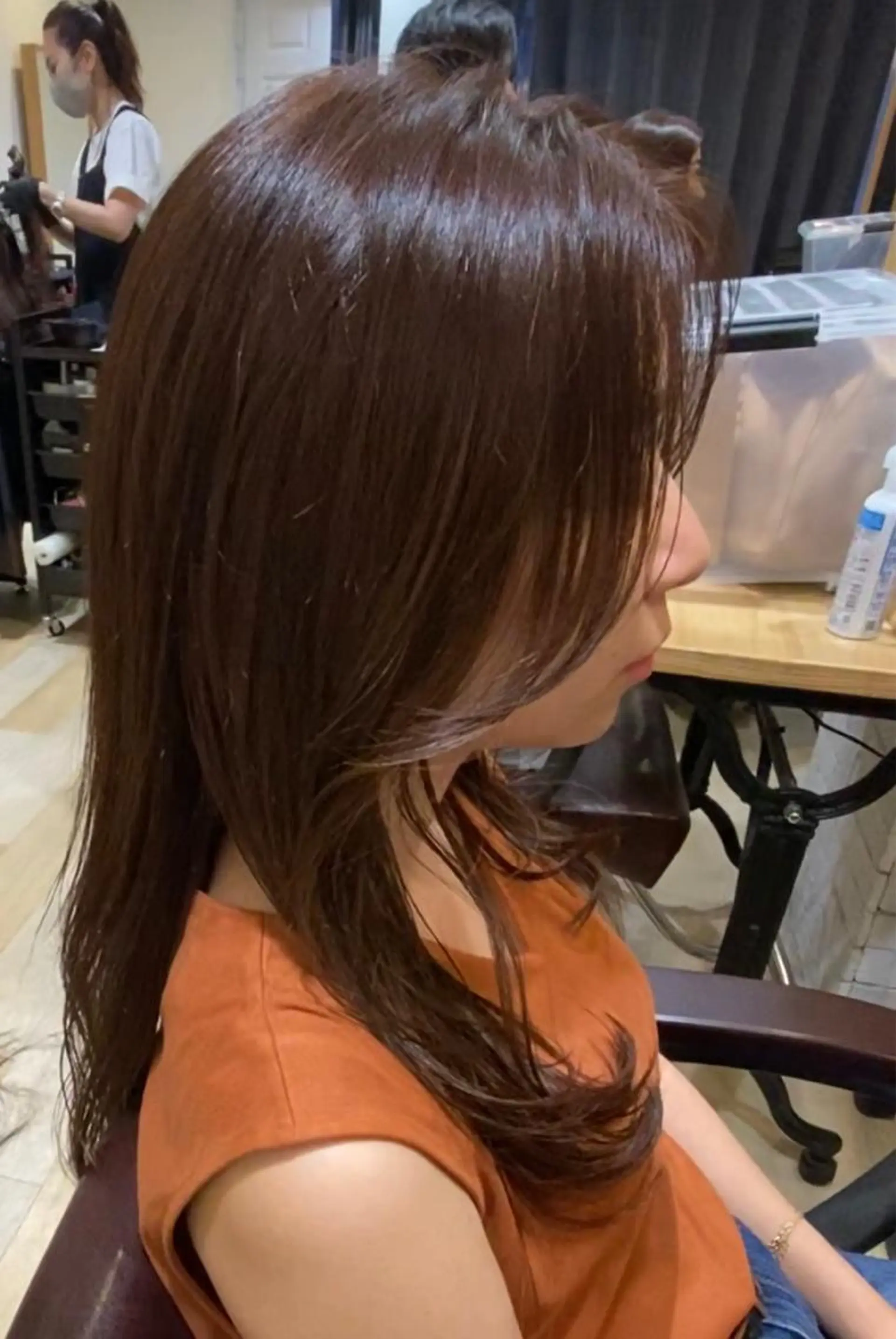 ミディアム 韓国風ヘア 似合わせカット カット La paix所属・パーソナルカラー lapiax阿部のヘアスタイル