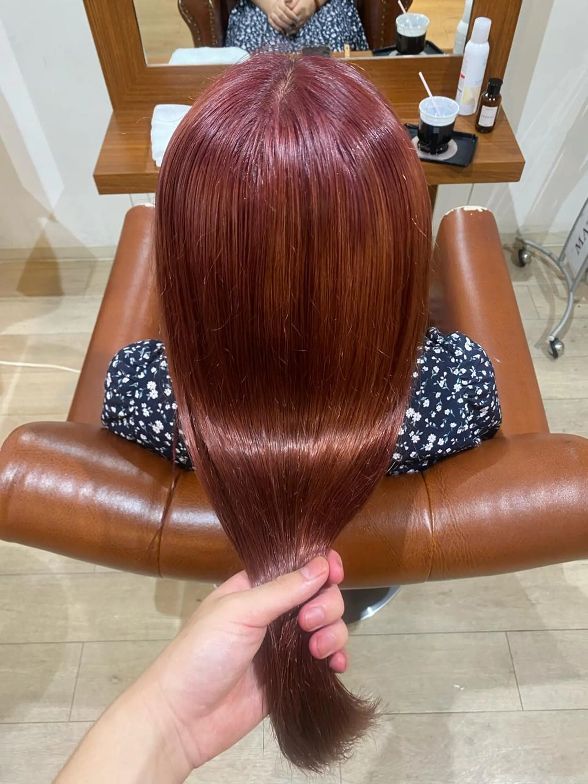 ロング カラー バレイヤージュ ブリーチ ブラウンカラー ケアブリーチ ダブルカラー ヘアカラー 縮毛矯正とレイヤー カット/杉村凜汰郎のヘアスタイル