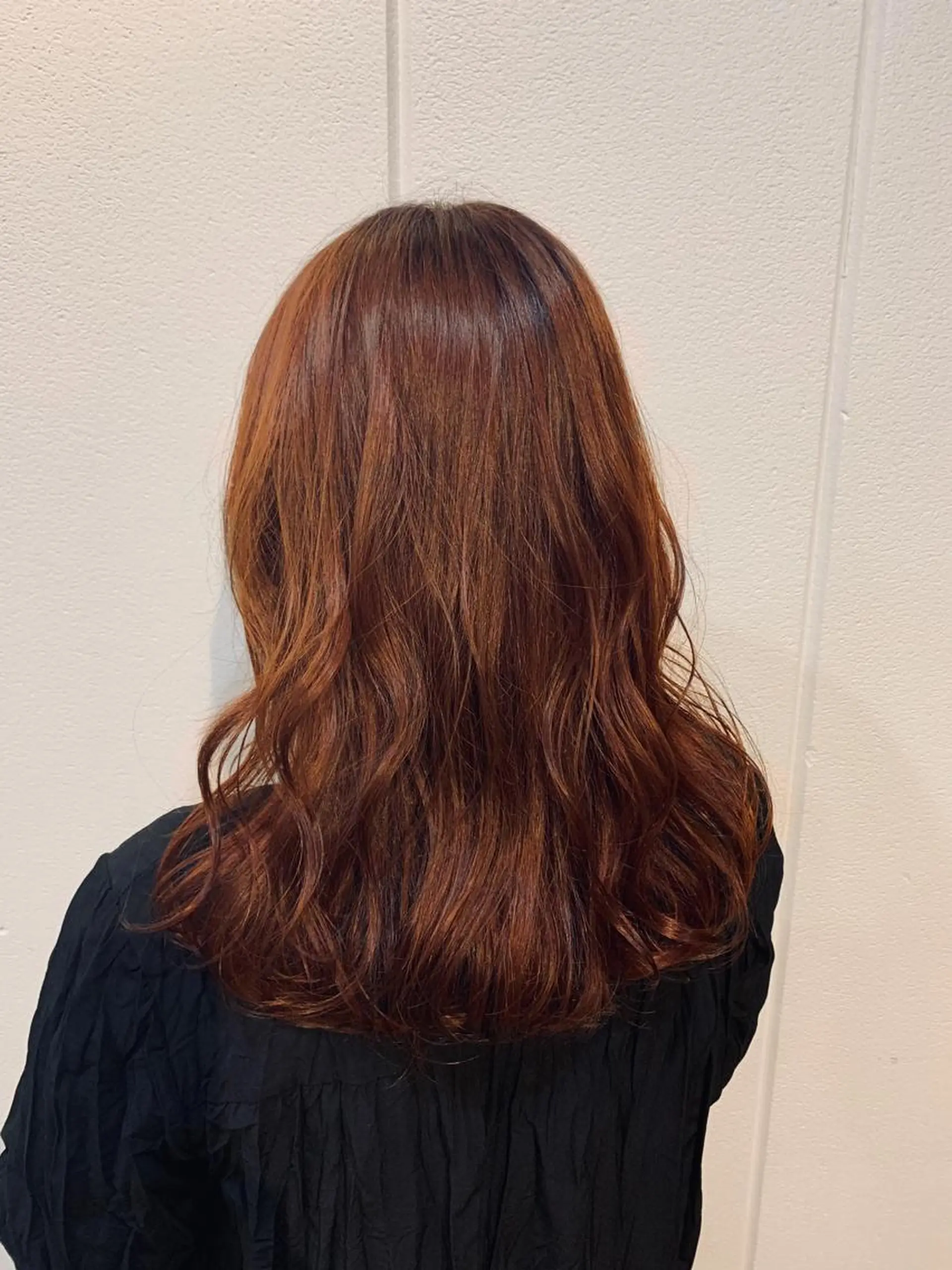 ロング カラー ブラウンカラー レッドカラー レッドブラウン Lolonois梅田 /Okazaki:)のヘアスタイル