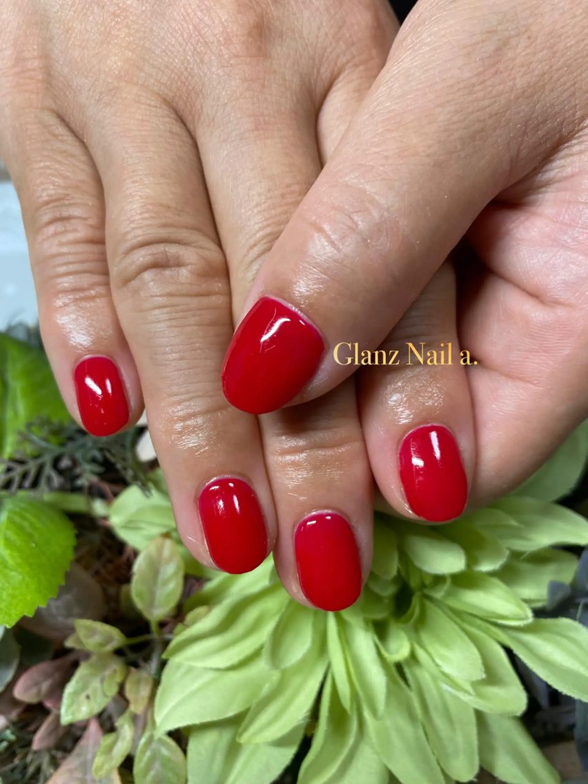 ネイル 赤色 Glanz  Nail aのネイルデザイン
