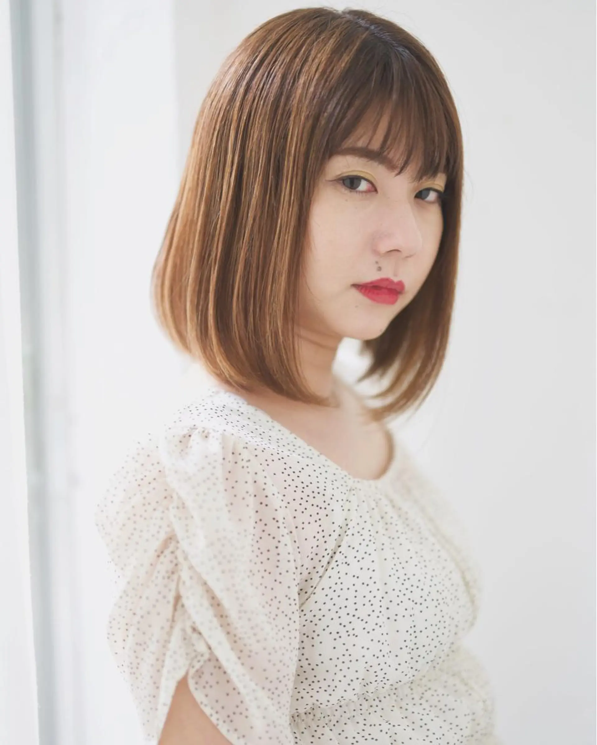 ミディアム カラー カット ヘアカラー fio マナミのヘアスタイル