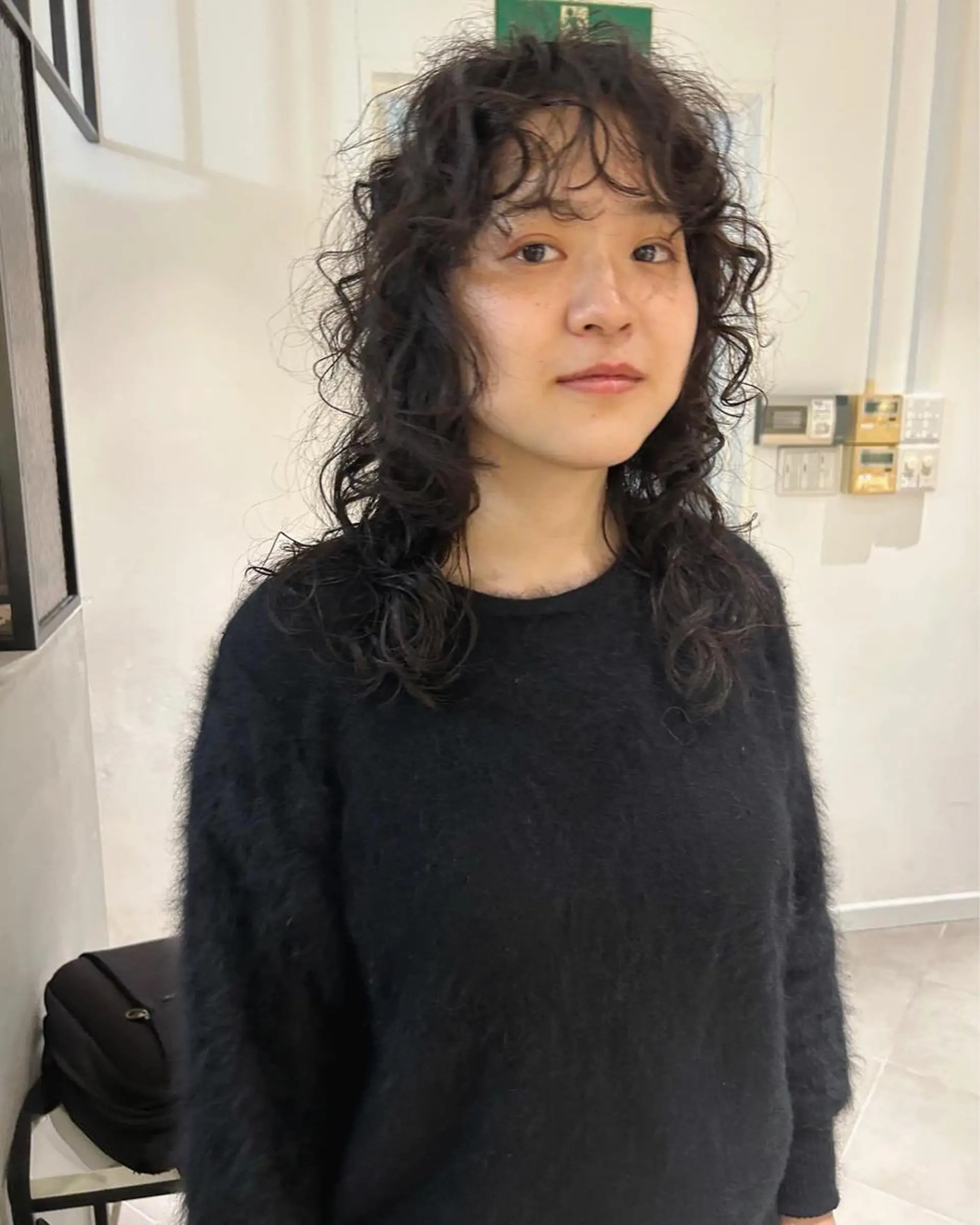 セミロング パーマ セミロングパーマ ウルフカット カット パーマ トリートメント 村上雅人 ナチュラルモードのヘアスタイル