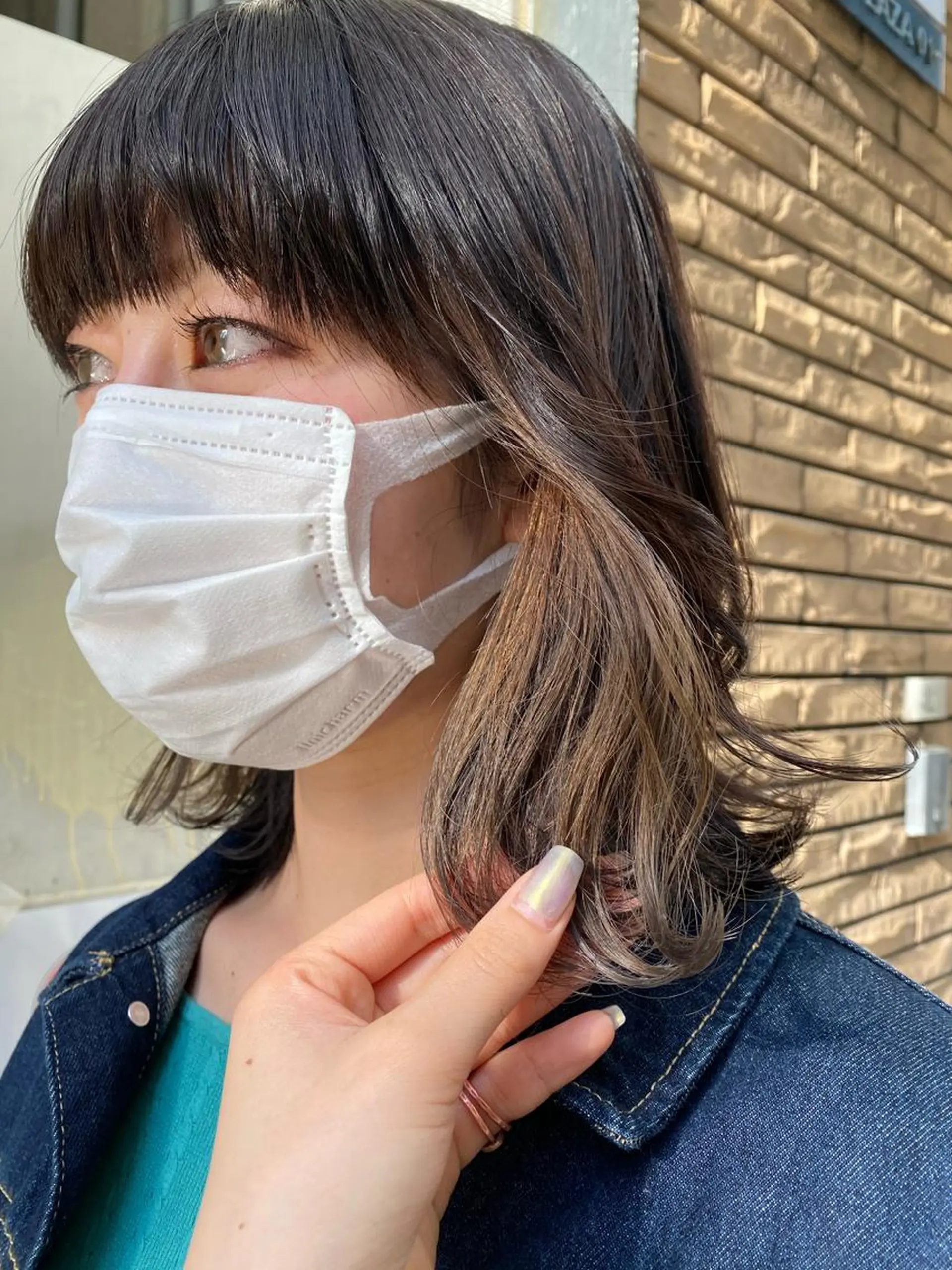 ミディアム カラー ヘアアレンジ マツエク・マツパ ベージュカラー ヘアカラー トリートメント 透明感カラー🫧ヘア セット🫧松本菜月の眉毛・アイブロウイメージ