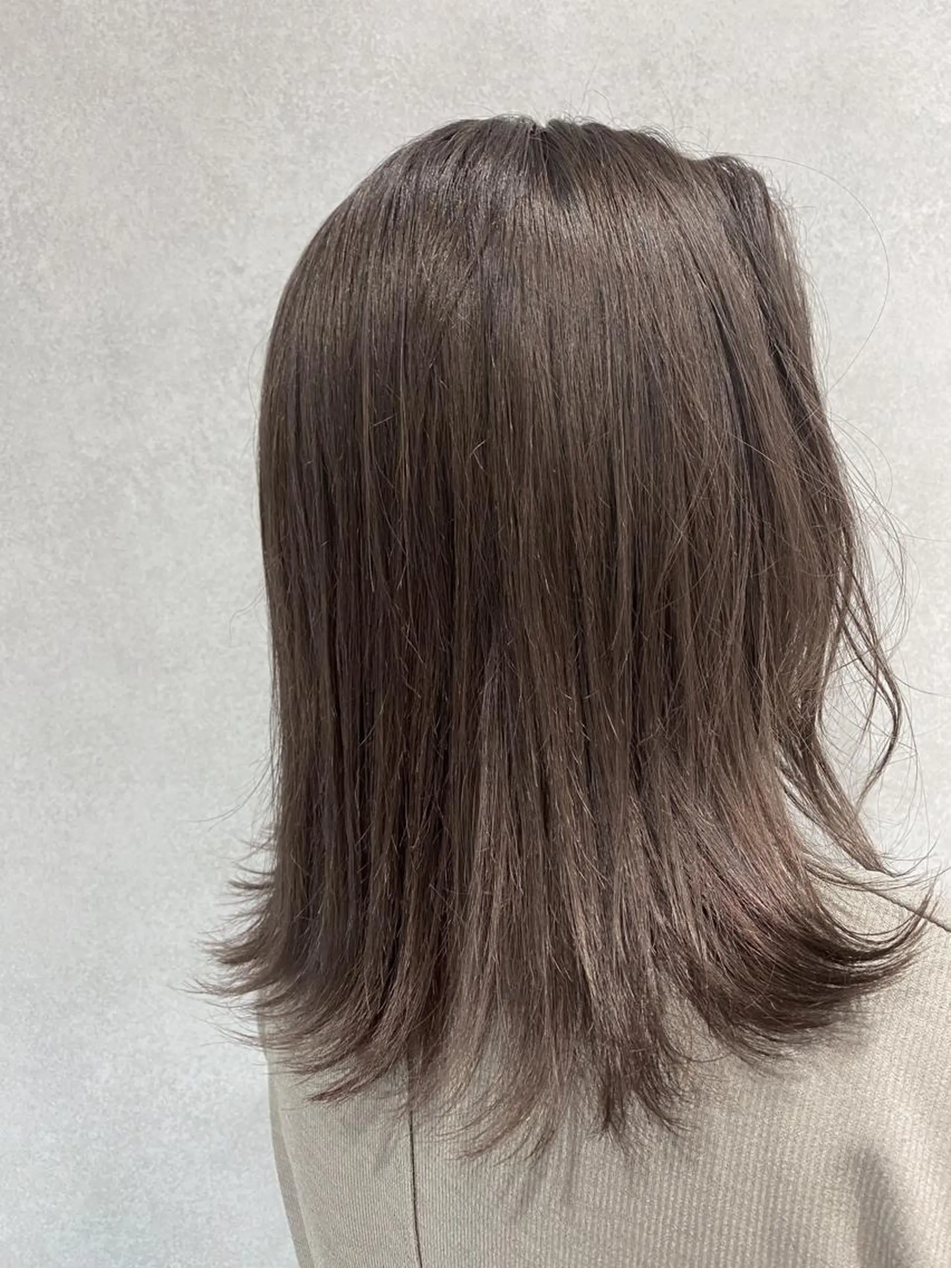 ミディアム カラー ベージュカラー ブリーチ モカベージュ カット ヘアカラー トリートメント 韓国hair ·͜· watanabeのヘアスタイル