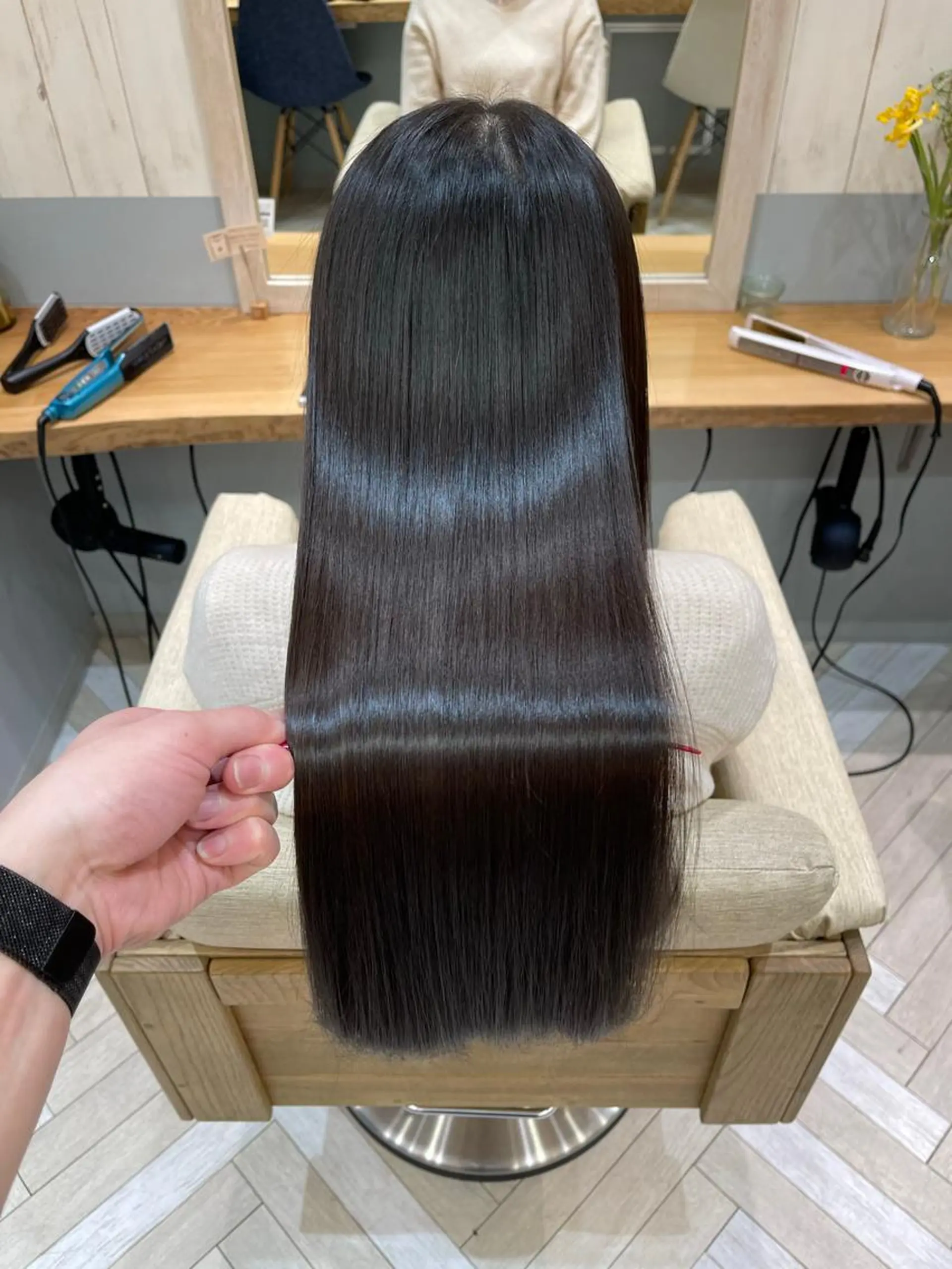 ロング カラー カット 縮毛矯正 トリートメント 新宿/髪質改善/ボブ 韓国レイヤー大重聖斗のヘアスタイル