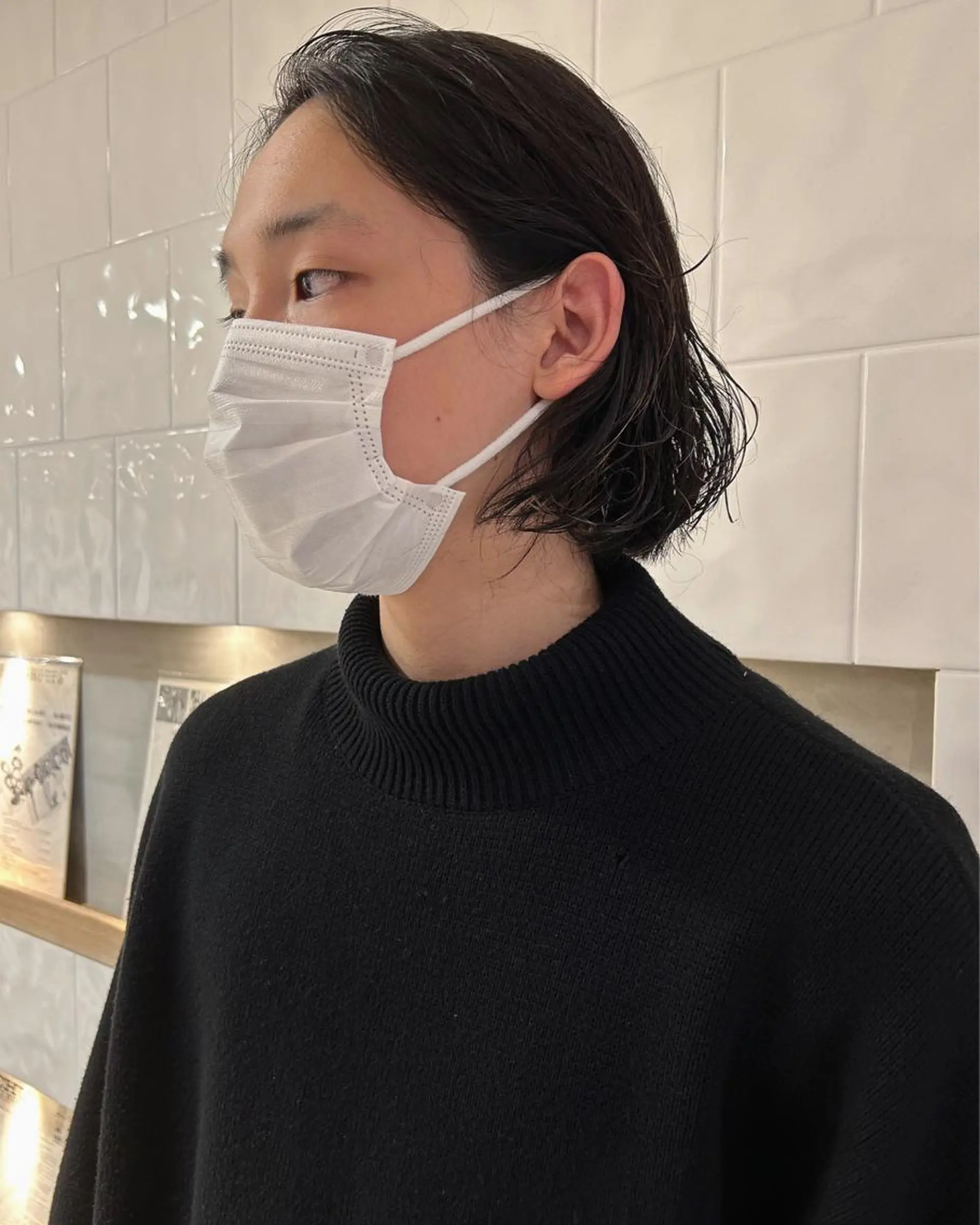 ミディアム メンズ ボブ カット トリートメント 村上雅人 ナチュラルモードのヘアスタイル