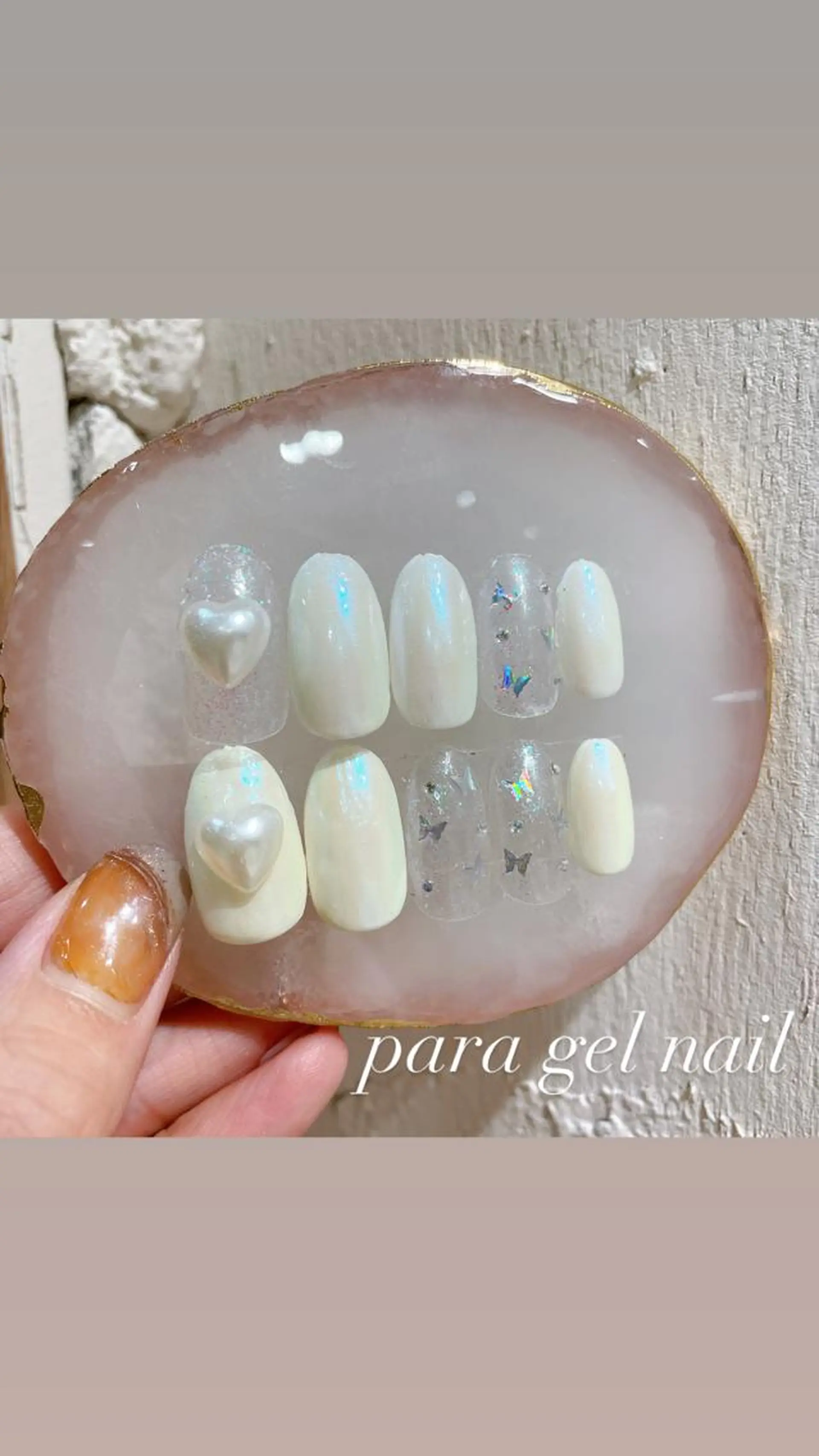 ネイル ジェルネイル パラジェル ハンドネイル 淡色ネイル 🎀moeのネイルデザイン