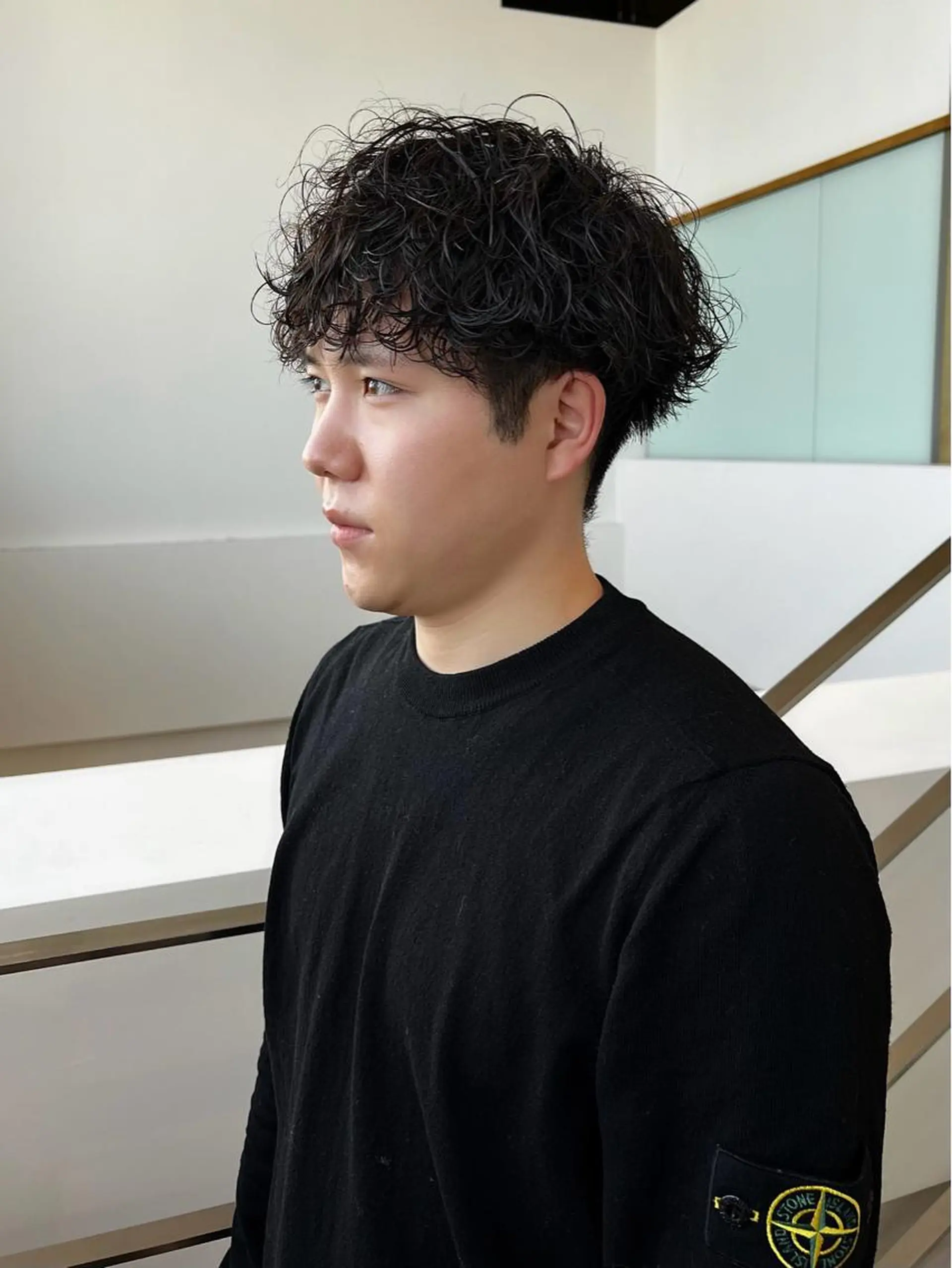 パーマ メンズ メンズパーマ 波巻きパーマ カット パーマ Qin shaire salon 原宿verno店所属・【センターパート】 ETO／江藤翼の眉毛・アイブロウイメージ