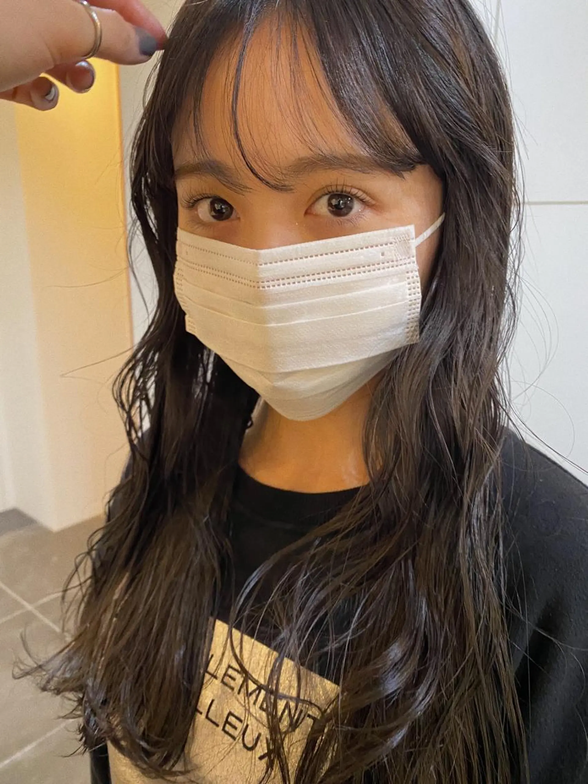 セミロング カラー 砂原 ひよりのヘアスタイル