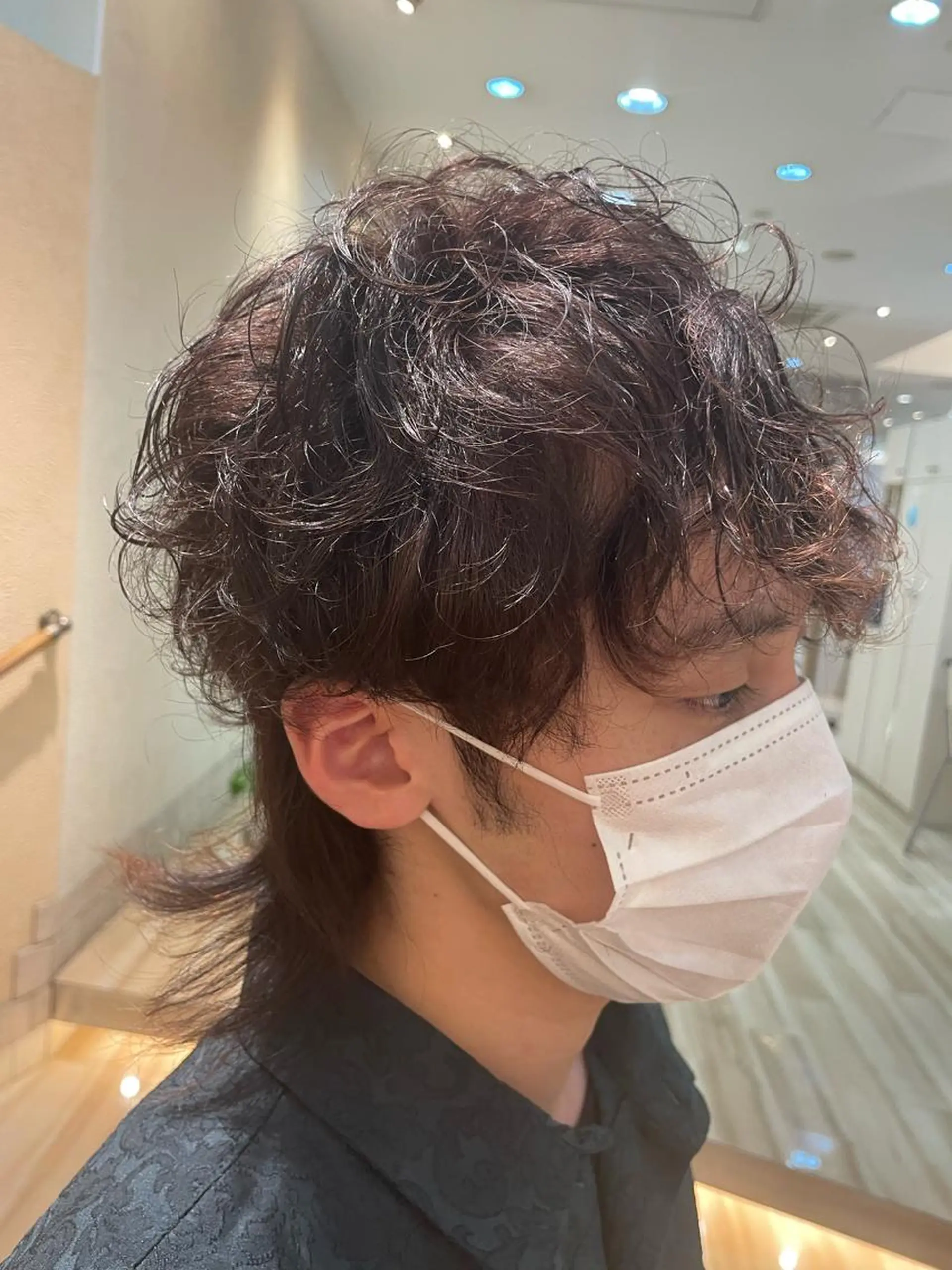 パーマ メンズ マッシュ メンズパーマ ニュアンスパーマ カット パーマ 高柳 七音のヘアスタイル